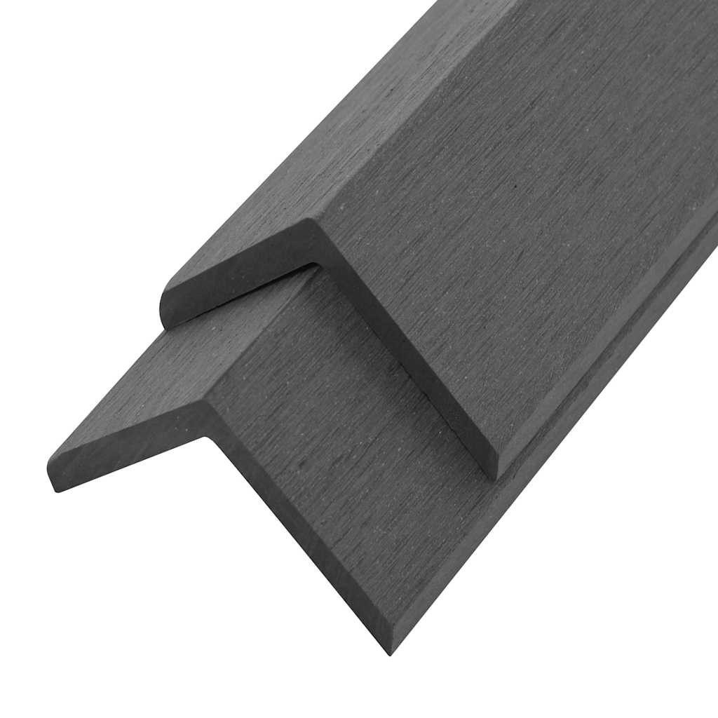 vidaXL Klickfliesen-Eckleiste Winkelleisten 5 Stk. WPC 170 cm Grau, 1 St.