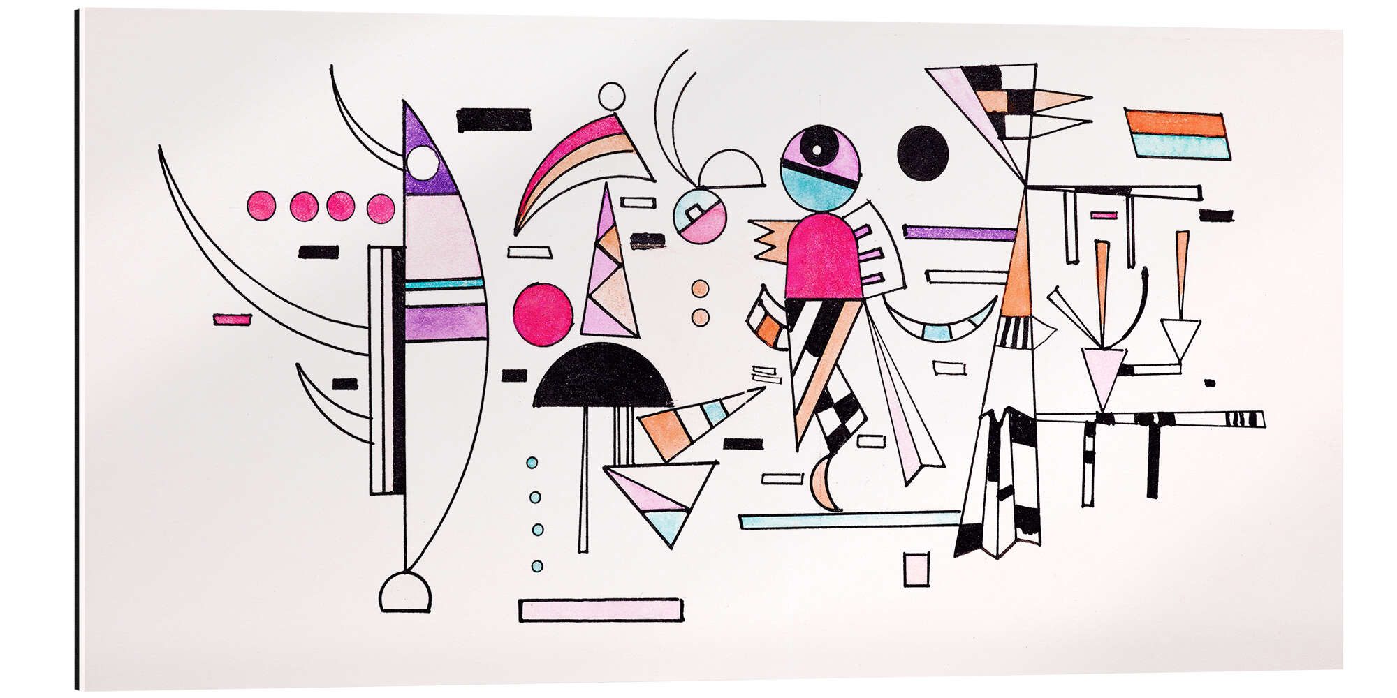 Posterlounge XXL-Wandbild Wassily Kandinsky, Entwurf zu Leicht Zusammen, Malerei