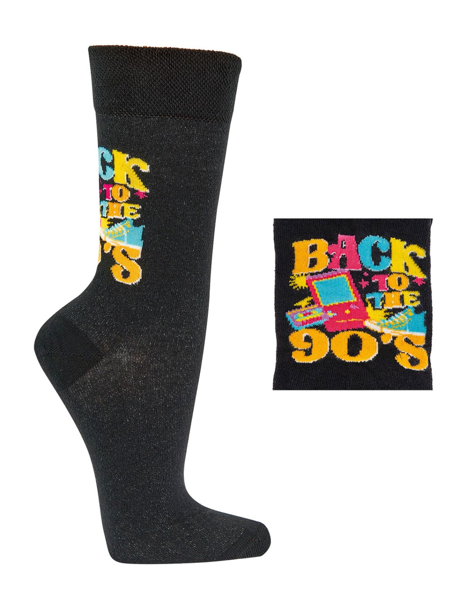FussFreunde Socken 2 Paar Fun Socken "Nostalgie-Socken" Retro-Motivsocken 80s & 90s Style (2 Paar)