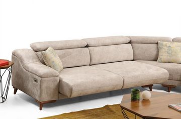 JVmoebel Ecksofa Ecksofa Sofa U-Form Polstersofa Couch Garnitur Ecksofas, 5 Teile, Made in Europa