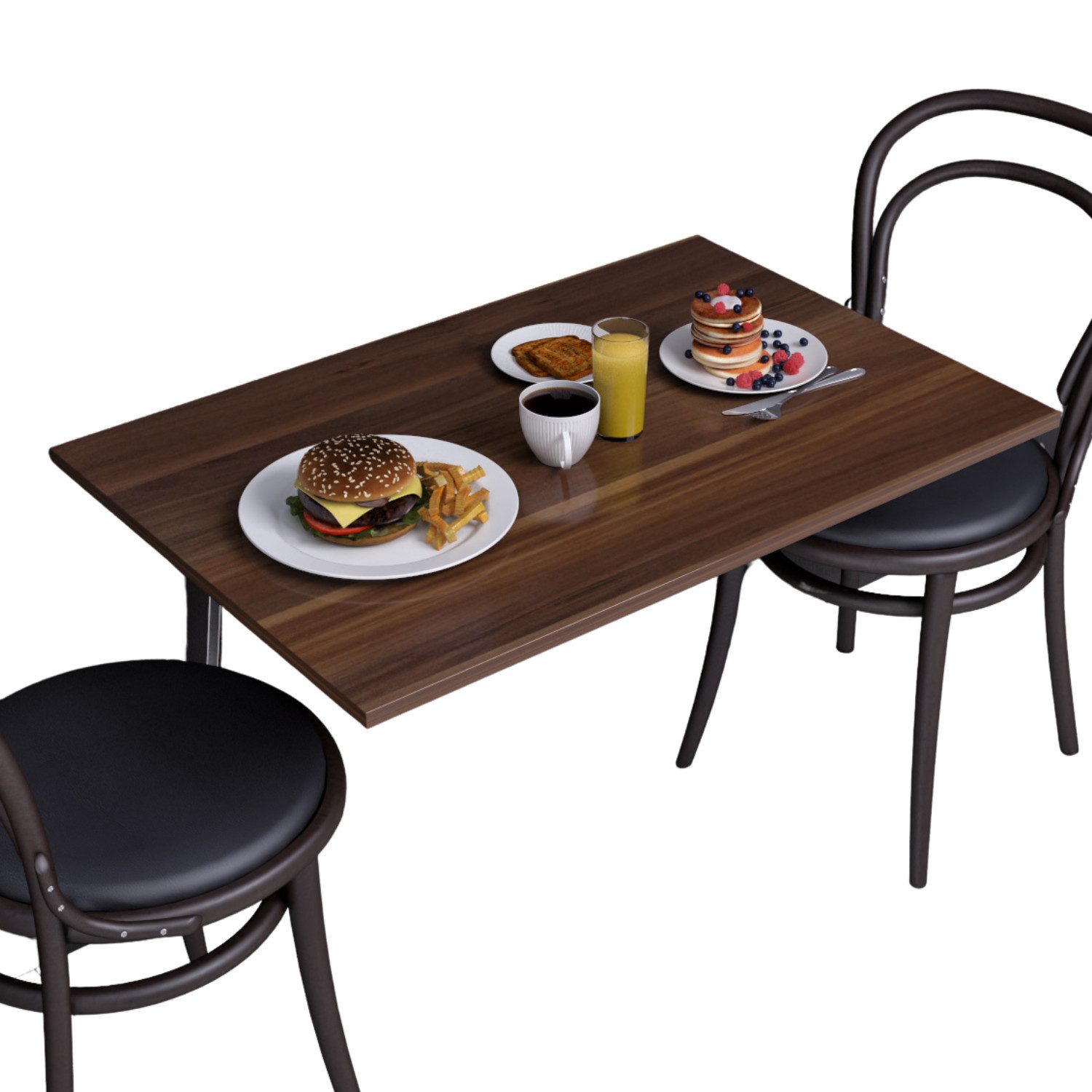 Moblix Klapptisch WATI Schreibtisch, Küchentisch, Computer-Bürotisch, Klappbar (90/60cm) (Freie Höhenwahl, Klappwandtisch), Wandmontierung