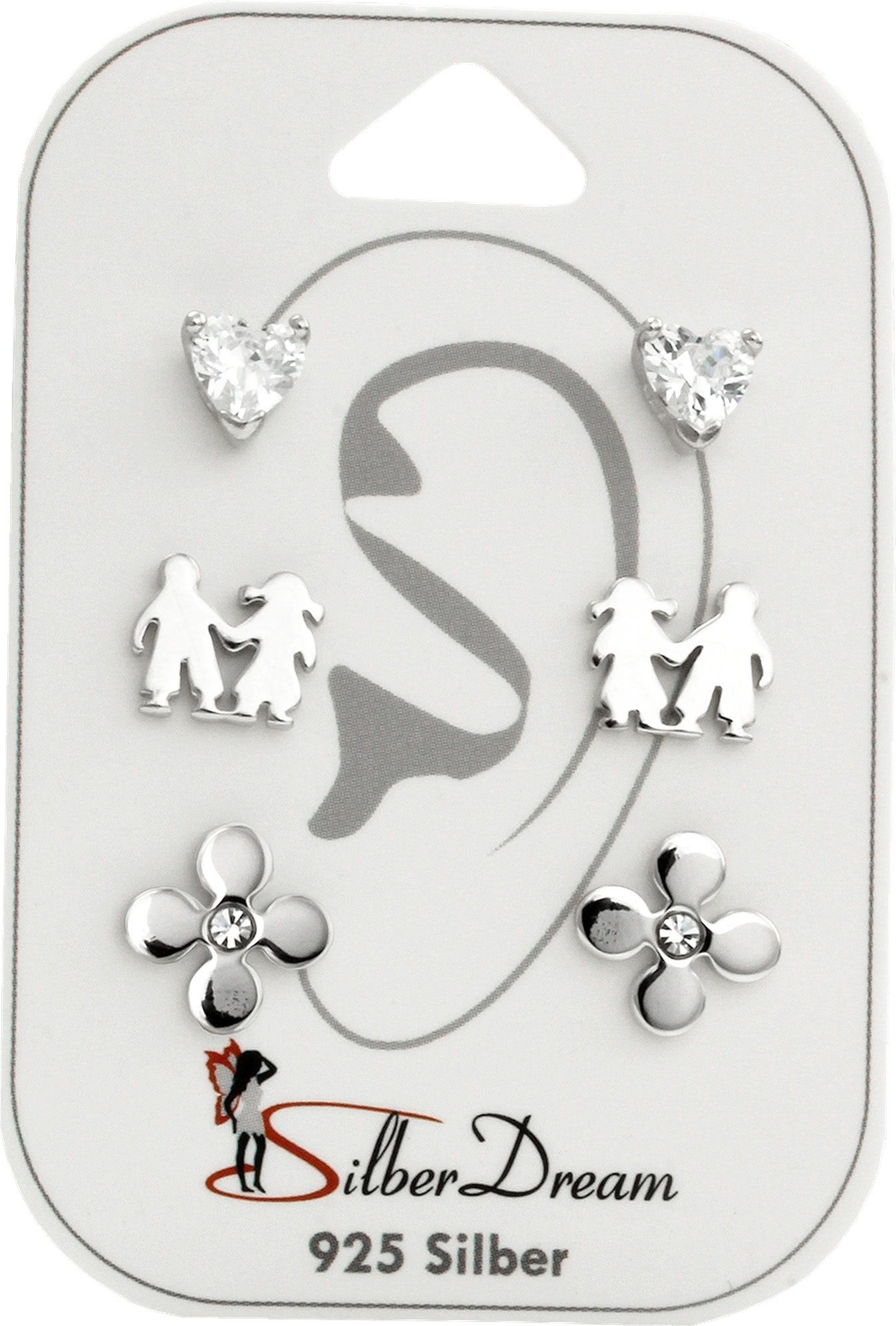 SilberDream Paar Ohrstecker SilberDream Zirkonia 3er Set Ohrringe (Ohrsteck günstig online kaufen