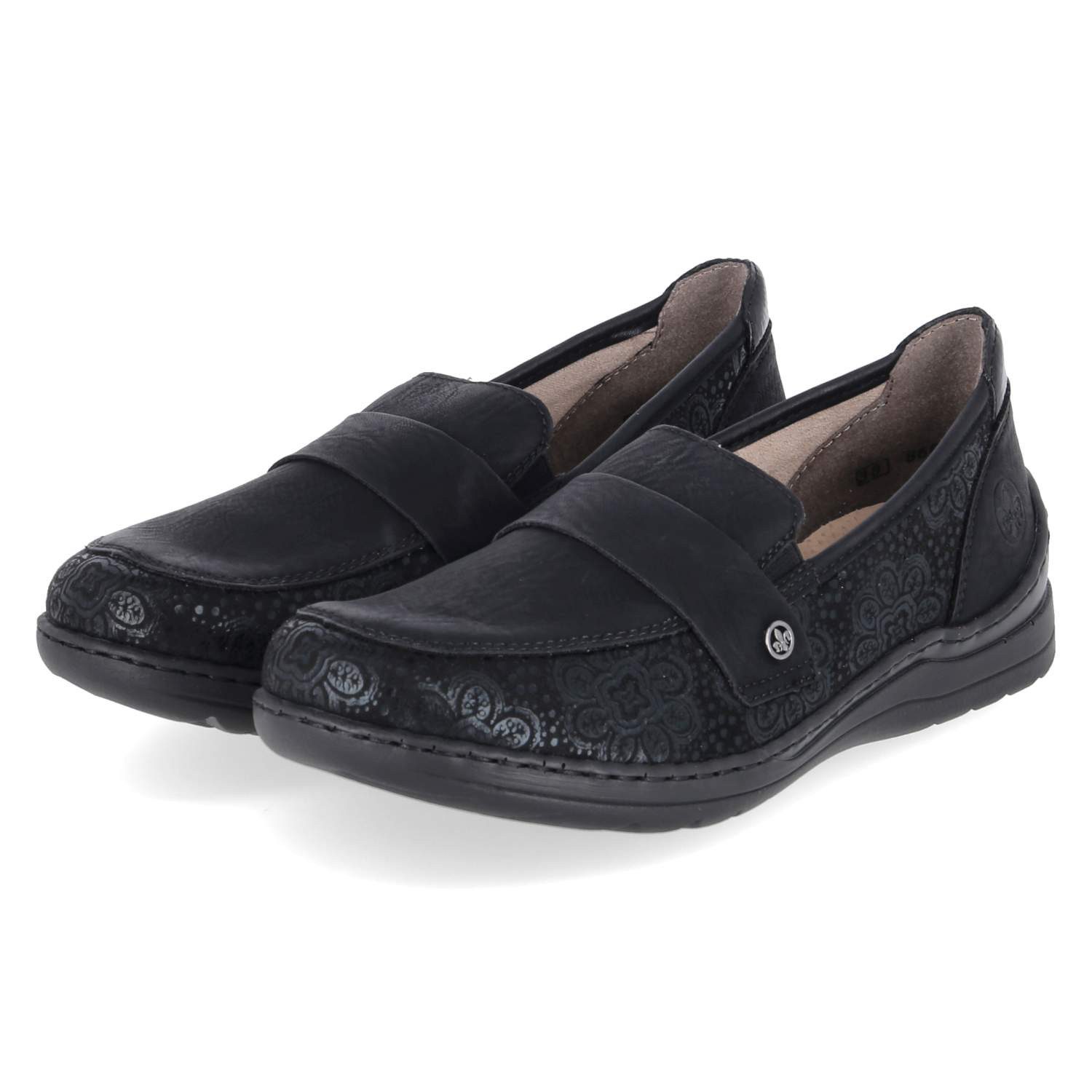 Rieker Rieker 48968-00 Damen Textil & Synthetik black Slipper