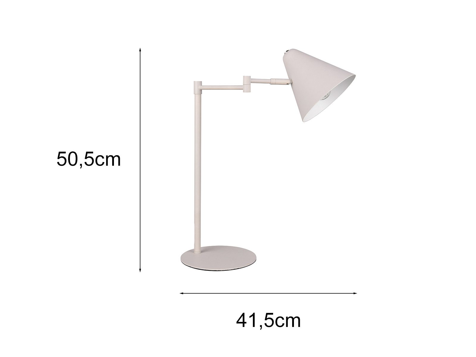 TRIO Leuchten LED Schreibtischlampe mit Schwenkarm & E14 LED, Höhe 50,5cm, dimmbar, LED wechselbar, Warmweiß, große Nacht-Tischlampe, Retro Leselampe