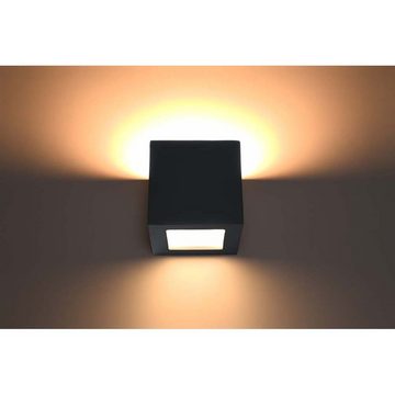etc-shop Wandleuchte, Leuchtmittel nicht inklusive, Wandleuchte Wandlampe Wandspot Schwarz Glas Keramik Schlafzimmer