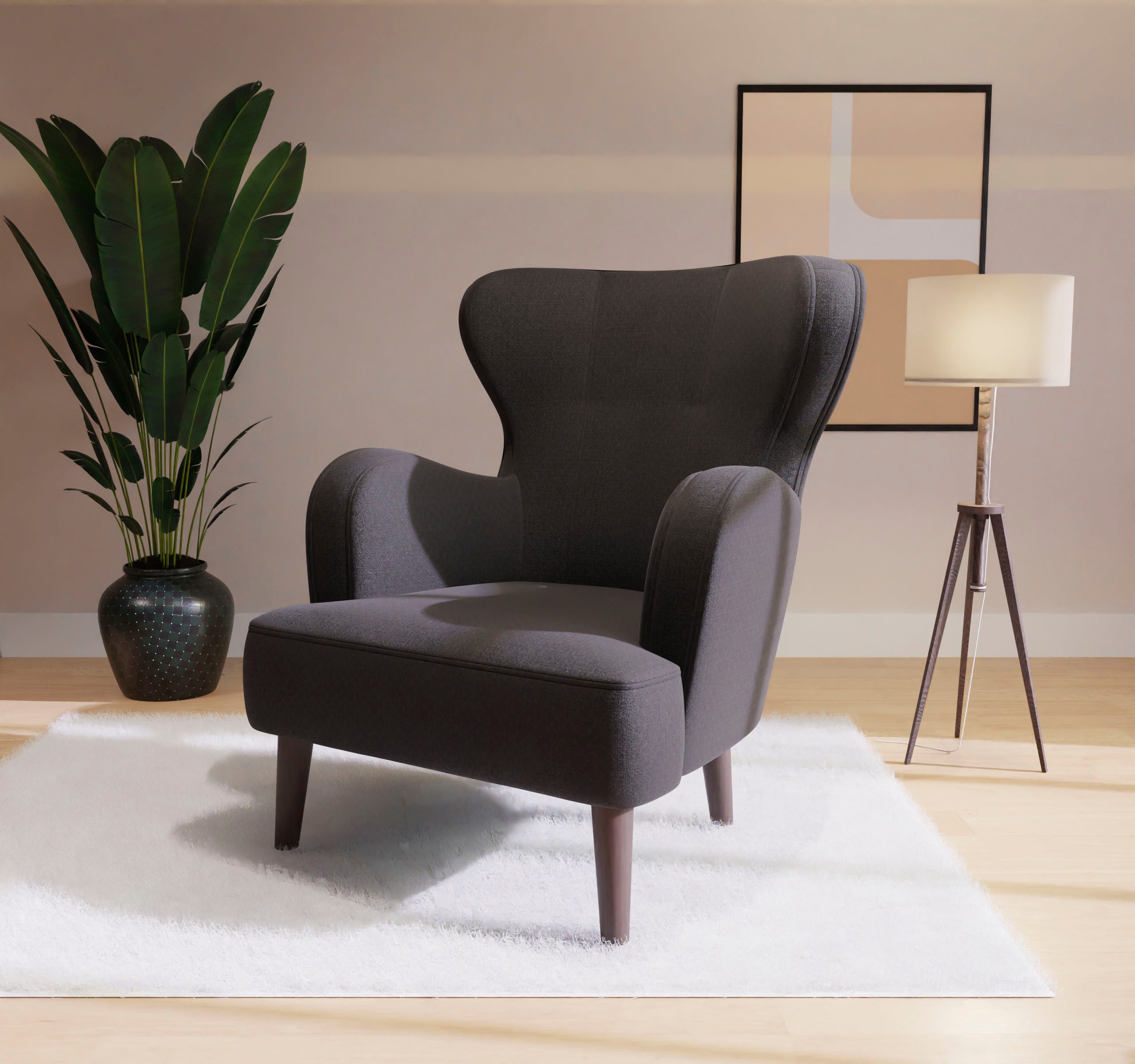 Home affaire Sessel SICILIA, moderner Ohrensessel günstig online kaufen