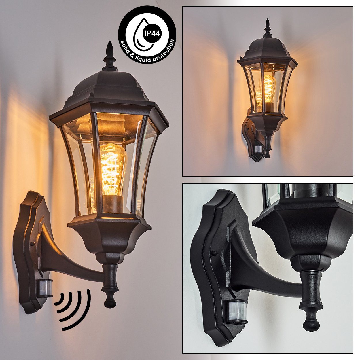 hofstein Außen-Wandleuchte vintage Wandlampe mit Bewegungsmelder günstig online kaufen