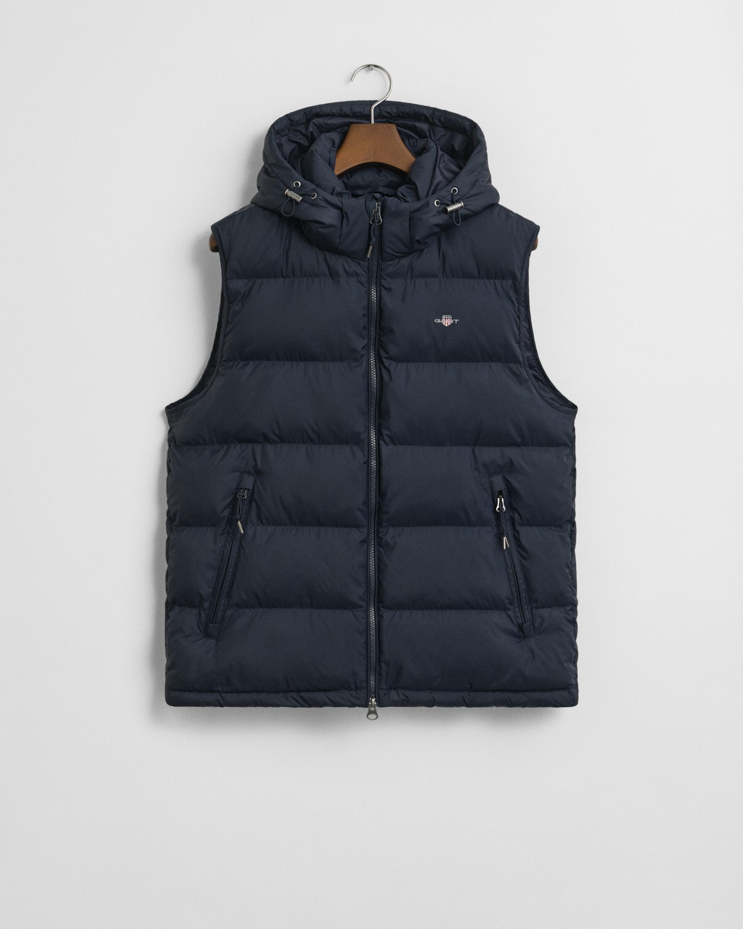 Gant Steppweste ACTIVE CLOUD mit abnehmbarer Kapuze regular fit, 2-Wege-Reißverschluss