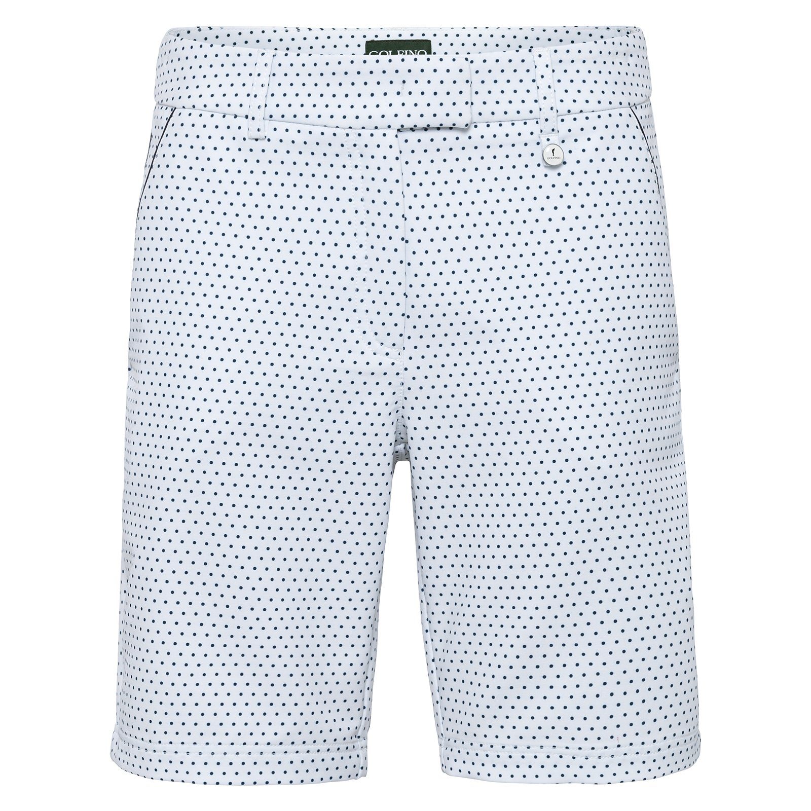 GOLFINO Golfshorts Golfino Perfect Round Water Reppelent Dot Shorts Optic White