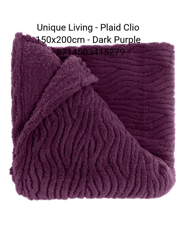 Plaid Unique Living Plaid Clio Lila 150x200 cm, UNIQUE Living