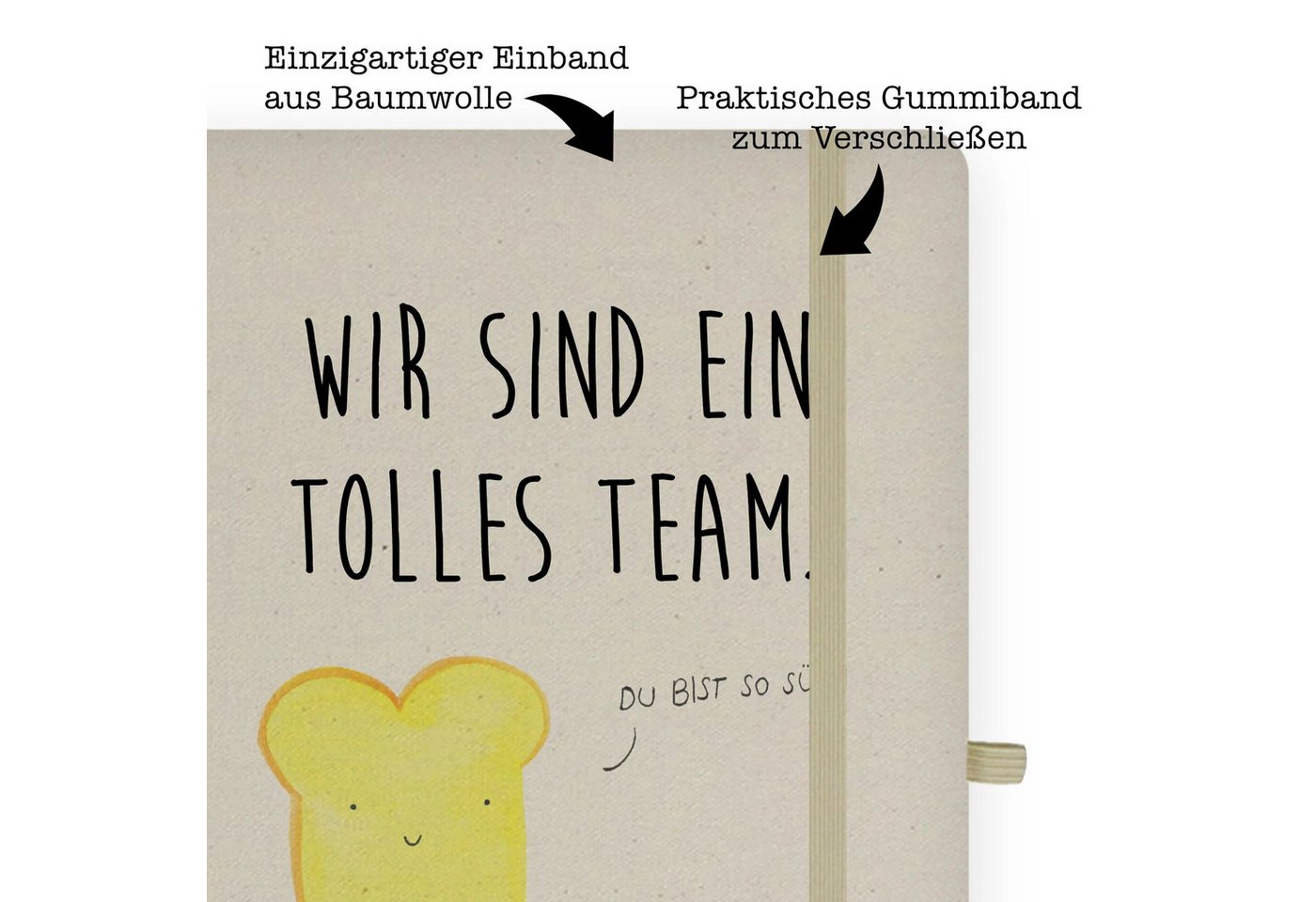 Thumbnail - Mr. & Mrs. Panda Notizbuch Toast Marmelade - Transparent - Geschenk, DIN A4 Ideenbuch, süße Post Mr. & Mrs. Panda, Bezau...