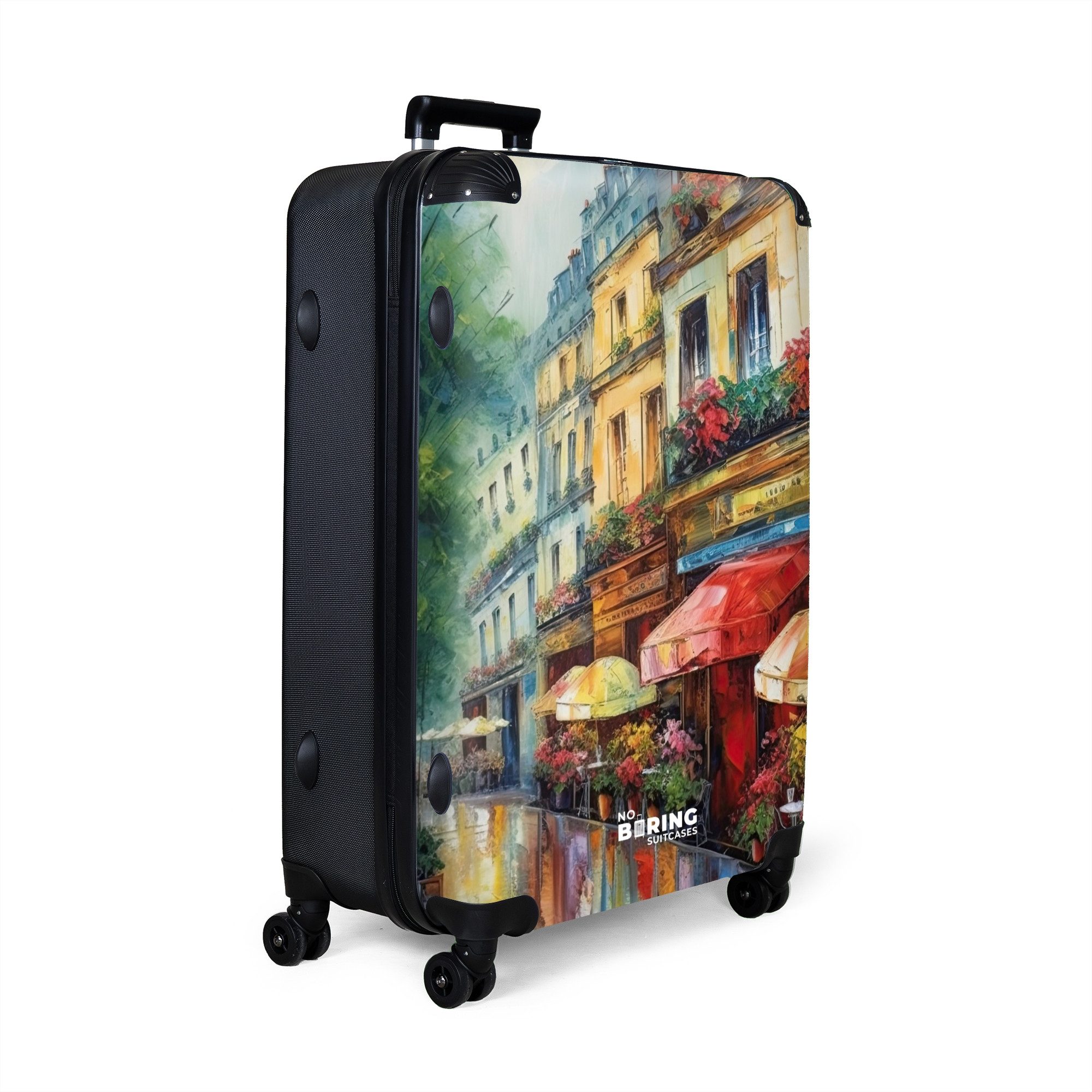 NoBoringSuitcases.com© Hartschalen-Trolley Straße - Ölgemälde - günstig online kaufen