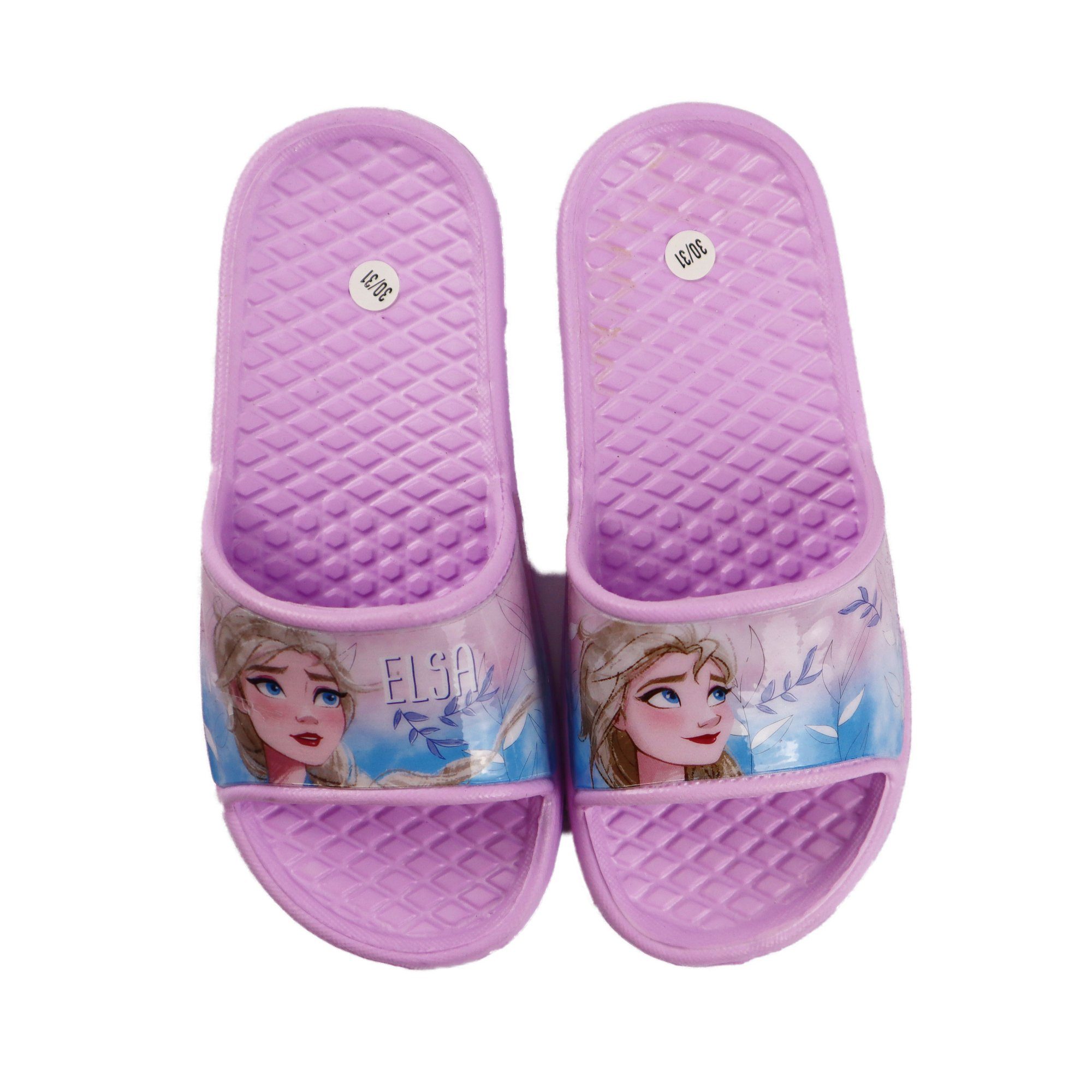Kinder Kids (Gr. 92 -146) Disney Frozen Die Eiskönigin Elsa Mädchen Kinder Sandalen Sandale Gr. 24 bis 31, Lila oder Blau