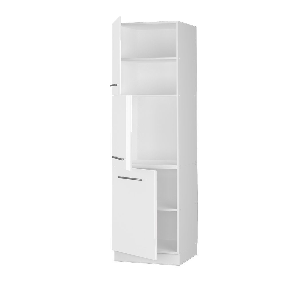 Vicco Hochschrank Fame-Line, Weiß Hochglanz/Weiß, 60 cm (1-St) – Bild 4 von 5