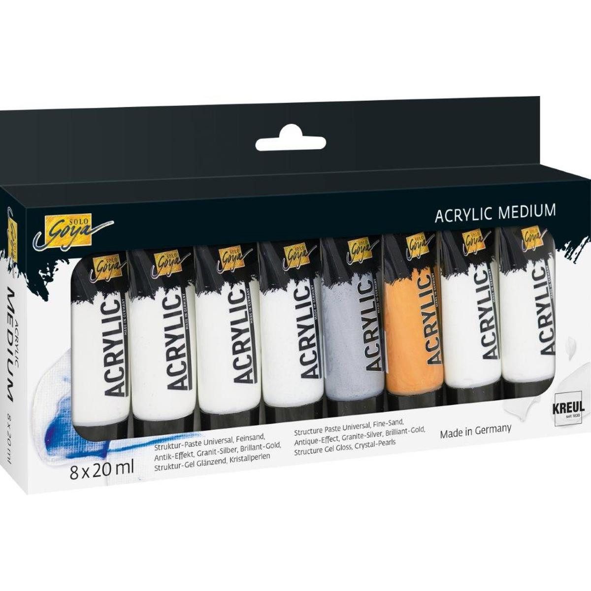C. KREUL Acrylfarbe KREUL Acrylfarben Set Solo Goya Acrylic Medium 8x20ml Tube