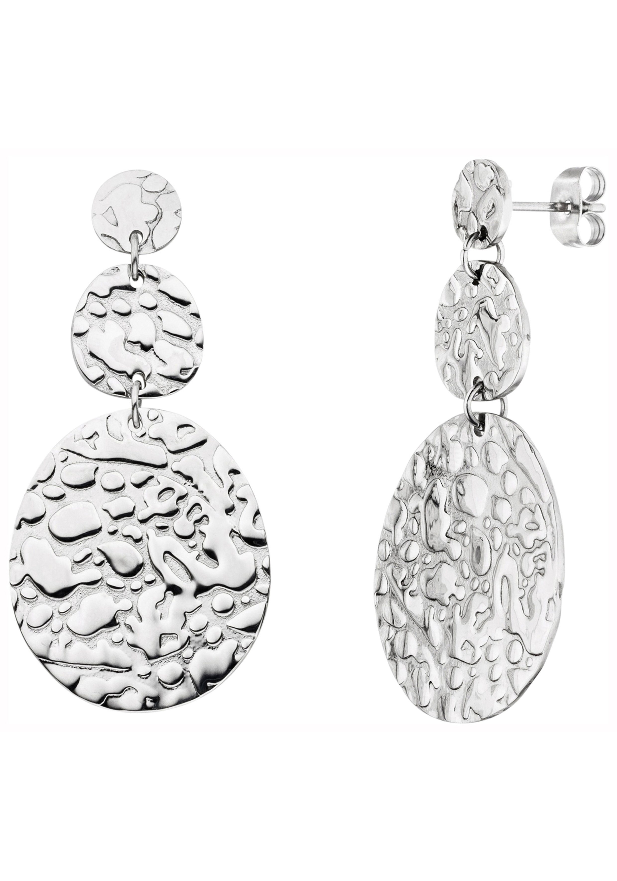 JOBO Paar Ohrhänger, Edelstahl mit Struktur günstig online kaufen