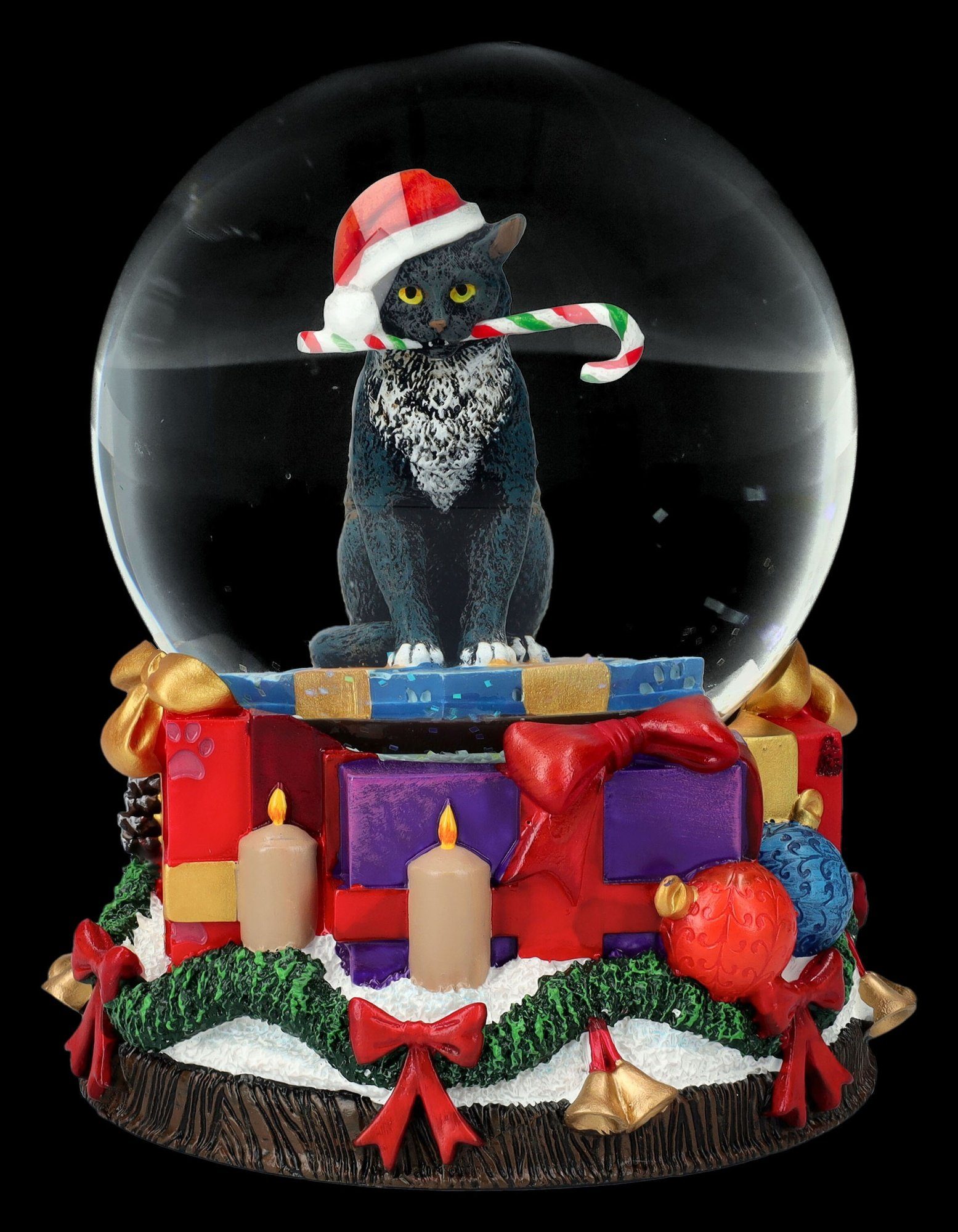 Weihnachtliche Schneekugel - Shop - Lisa Katze Schneekugel - Figuren Dekoration GmbH Parker Krampuss