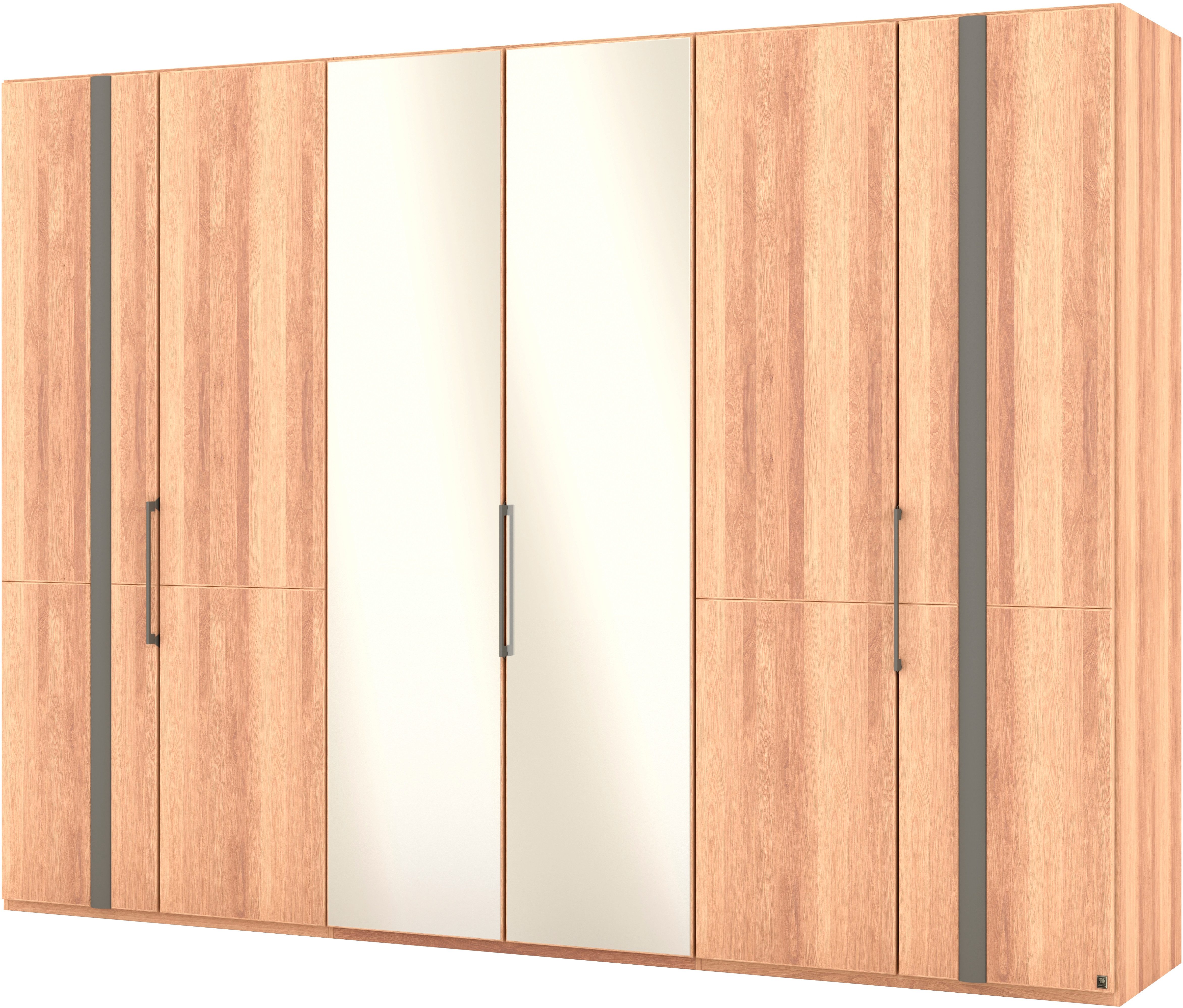 Musterring Kleiderschrank Sorrent, Kleiderschrank, Schrank, teilmassiv Eiche (mit Türdämpfern, in 5 Breiten & 2 Höhen, extra Böden, MADE IN GERMANY) Türen Eiche massiv oder als Parsol-Bronze-Spiegel, verschiedene Maße