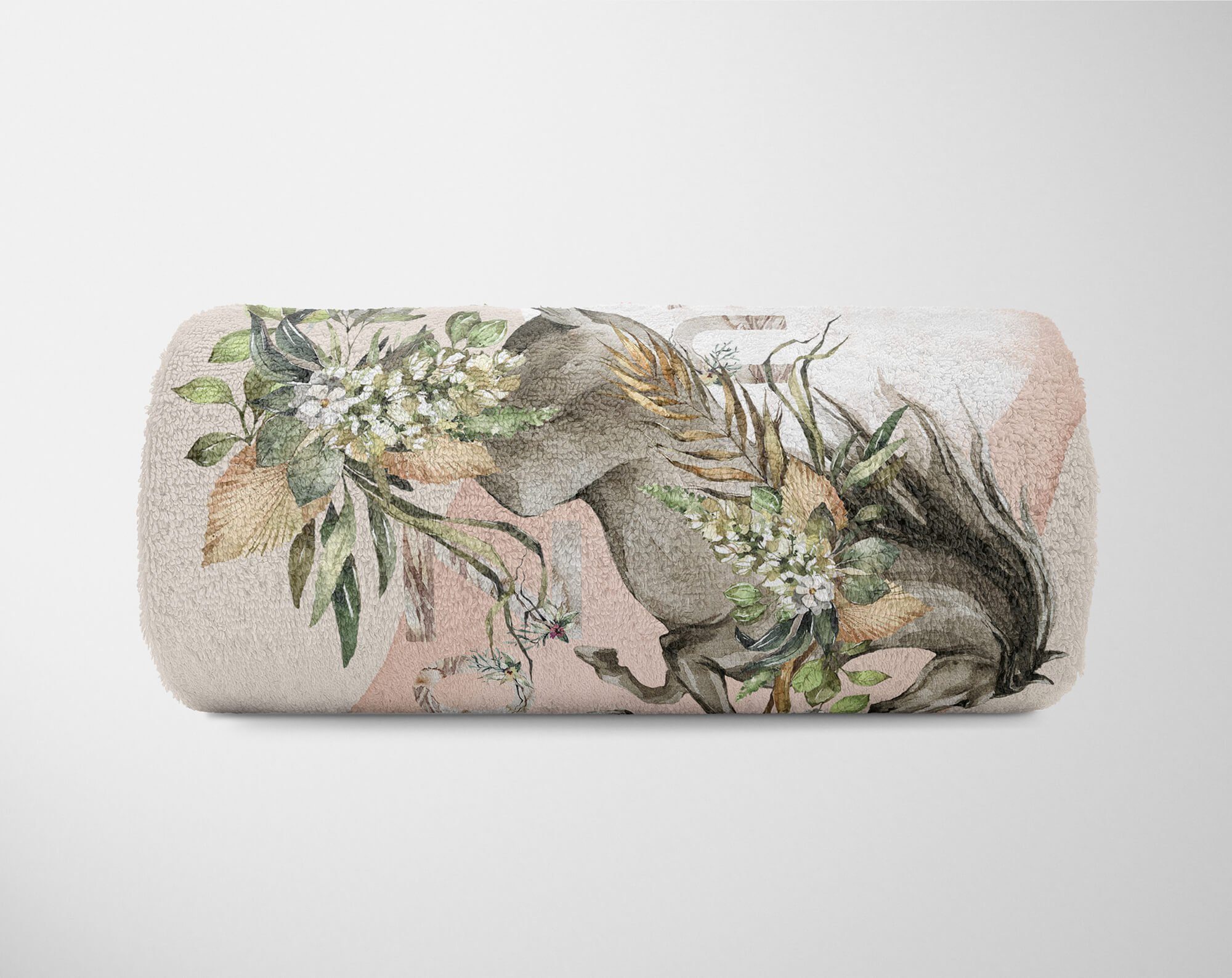 A, (1-St), Art Handtuch Saunatuch Baumwolle-Polyester-Mix Kunstvoll Kuscheldecke Blumen Pferd Handtuch Strandhandtuch Sinus Handtücher