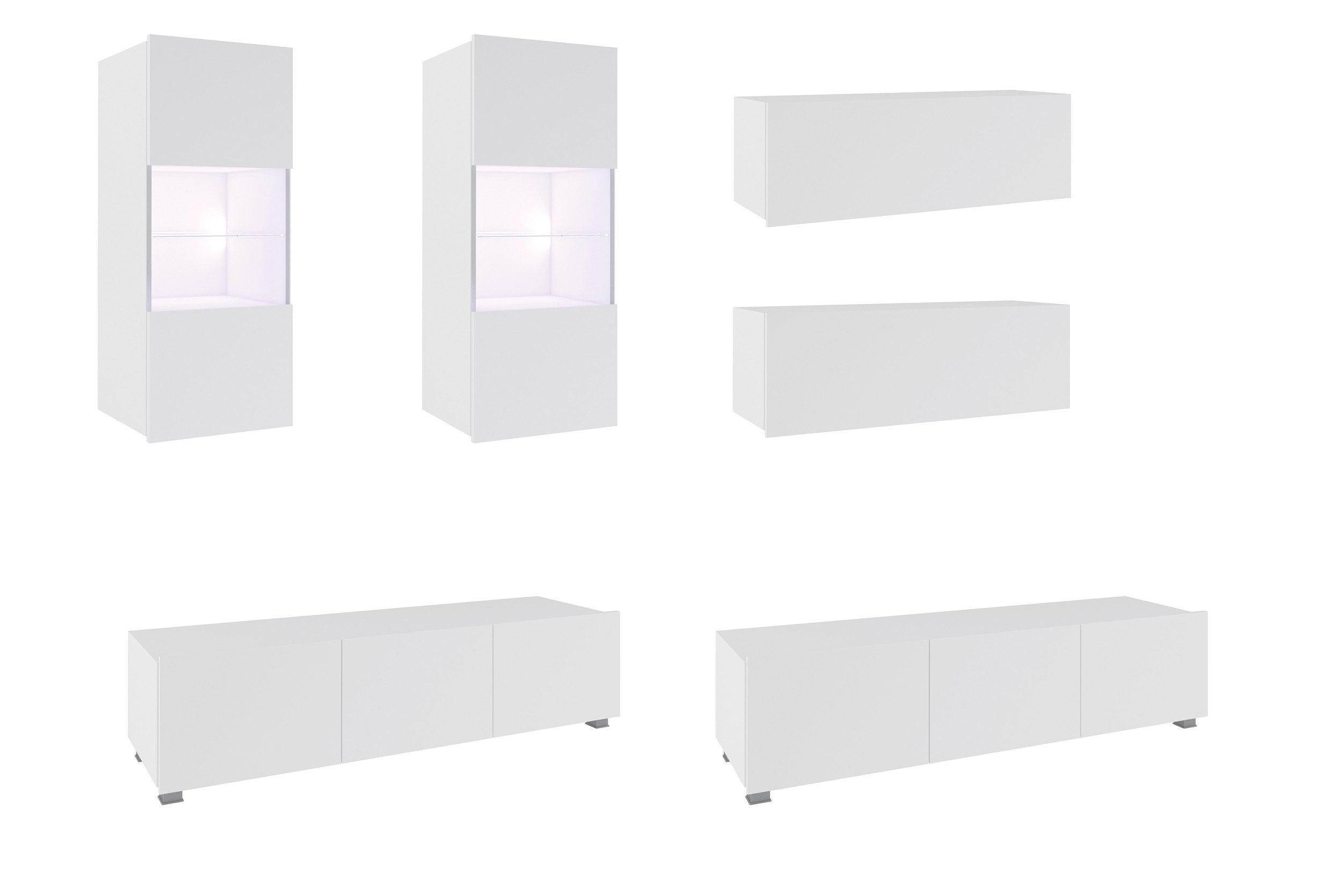 99rooms Wohnwand Bietula, (Set (6-St), Wohnzimmer-Set), günstig online kaufen
