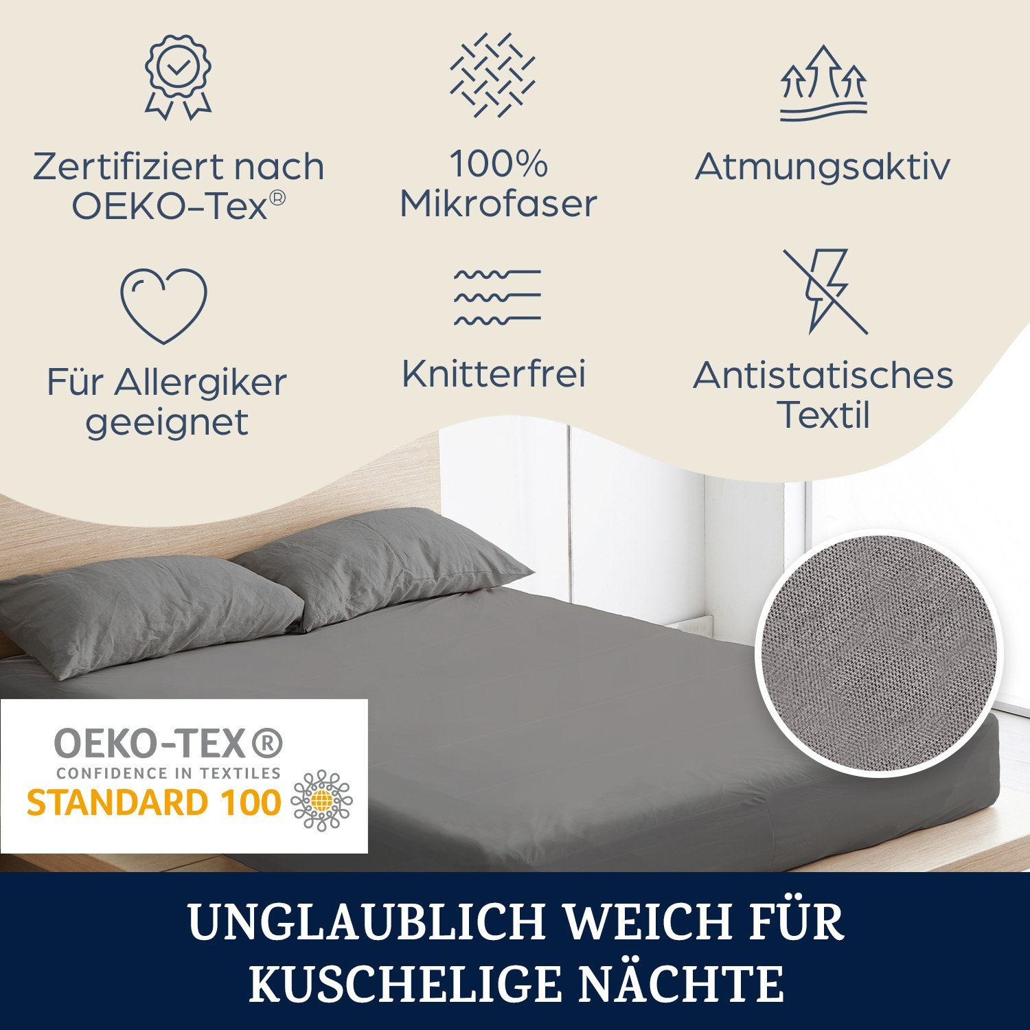 sleepwise Bettlaken Soft Wonder-Edition, Mikrofaser, Gummizug: günstig online kaufen