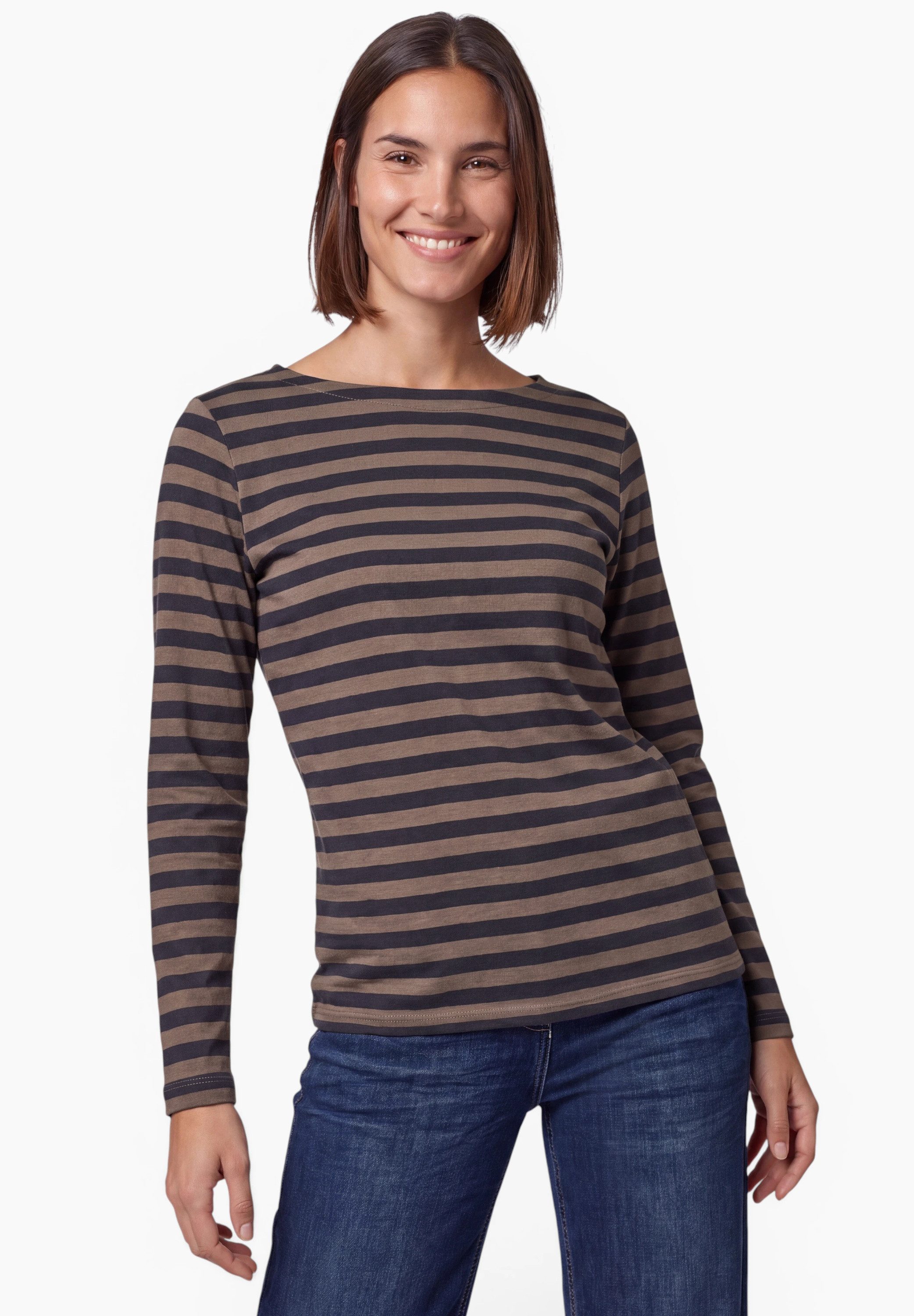 CECIL Langarmshirt aus reiner Baumwolle