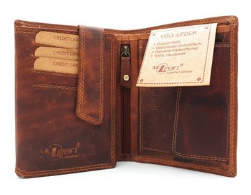 McLean Geldbörse Vintage, echt Leder, mit RFID Schutz, Volllederausstattung, Reißverschlussfach innen