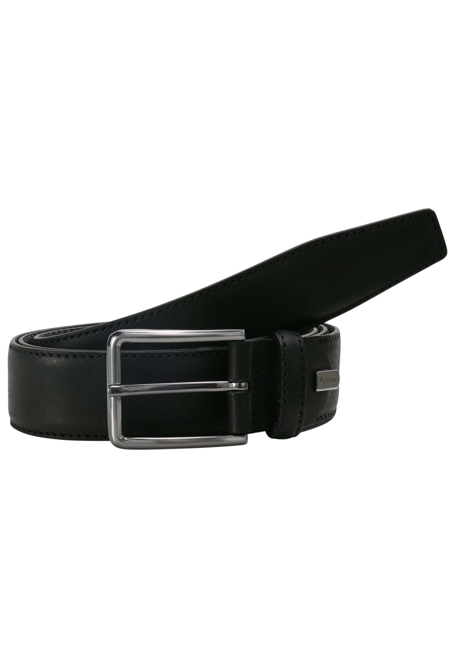 LLOYD Men’s Belts Ledergürtel Steppnaht mit Gürtel schwarz