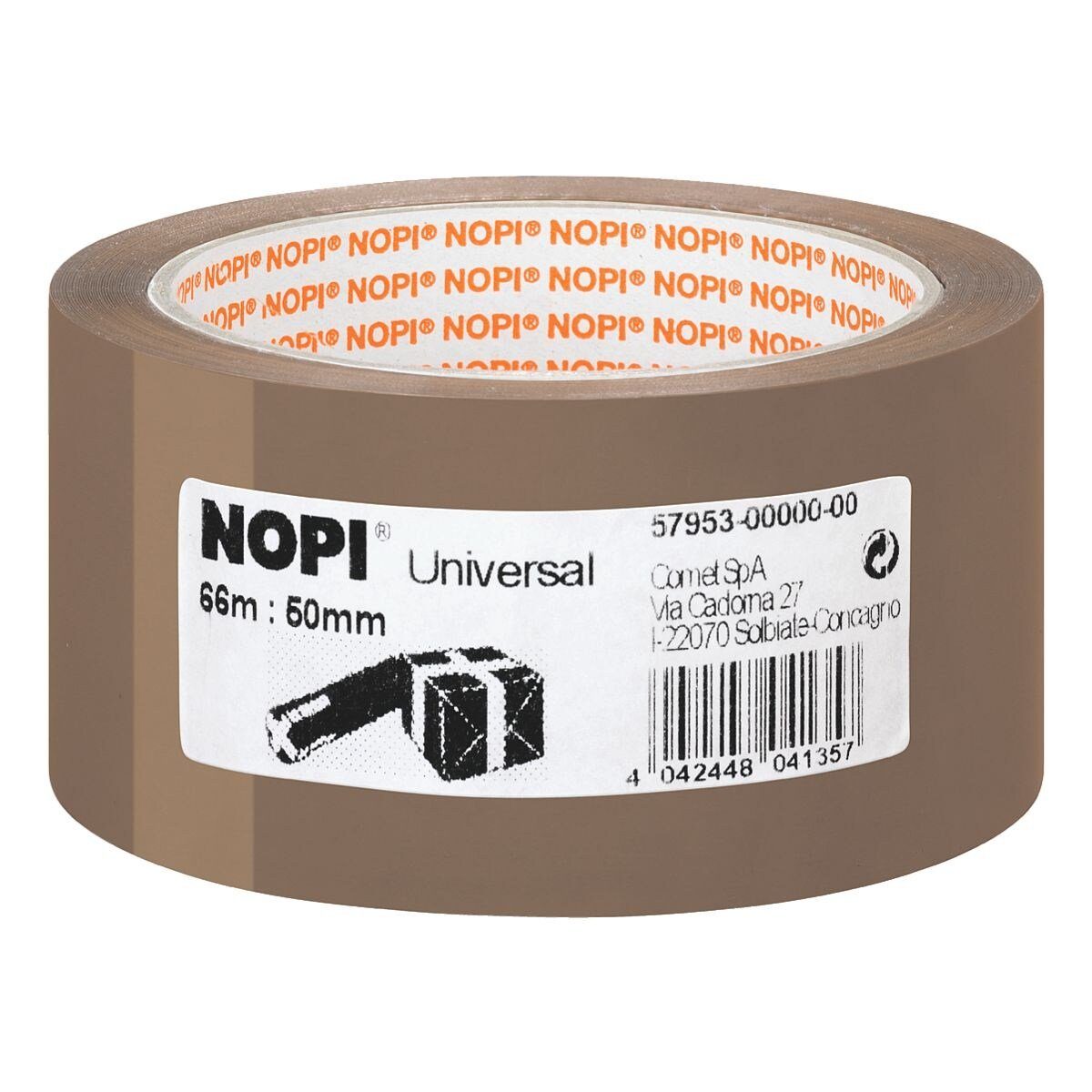 NOPI Klebeband Universal (B/L): 50 mm/ 66 m, Packband, UV- und alterungsbeständig braun