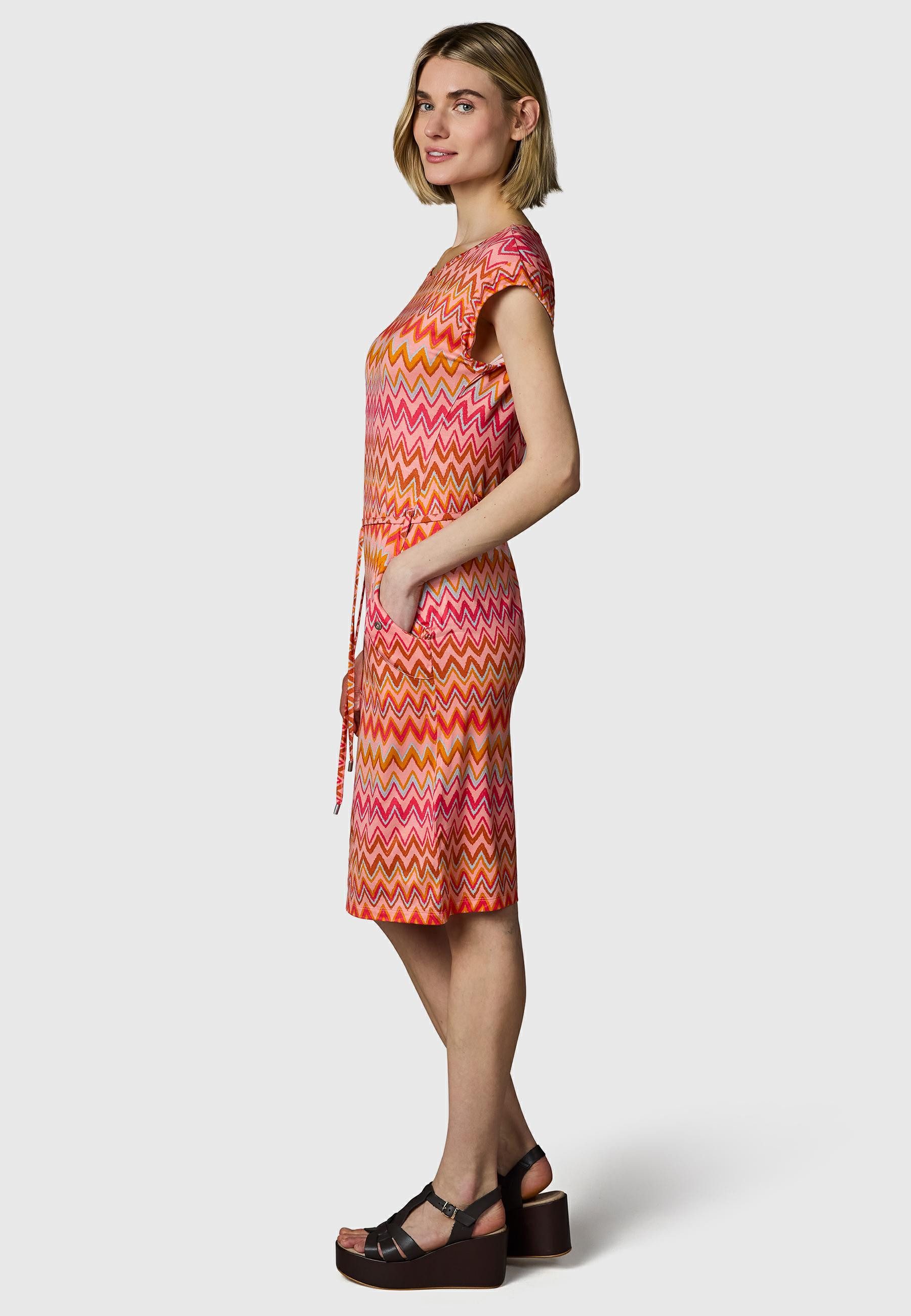 Ragwear Sommerkleid Taggien Print Leichtes, bequemes Midikleid mit Muster