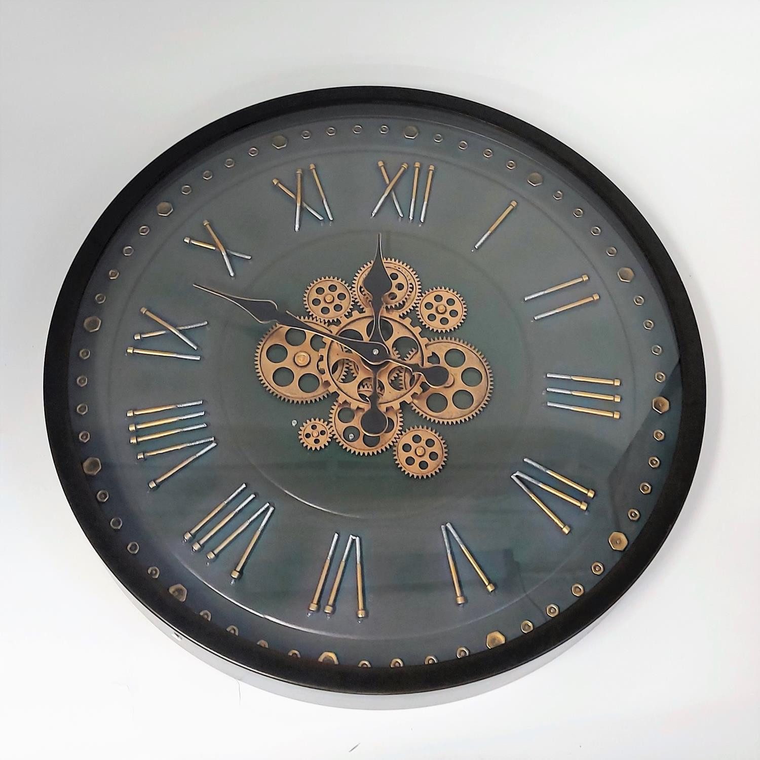 formano Wanduhr Antik (Höhe: cm, Farbe: Mehrfarbig, Motiv: Zahnrad)
