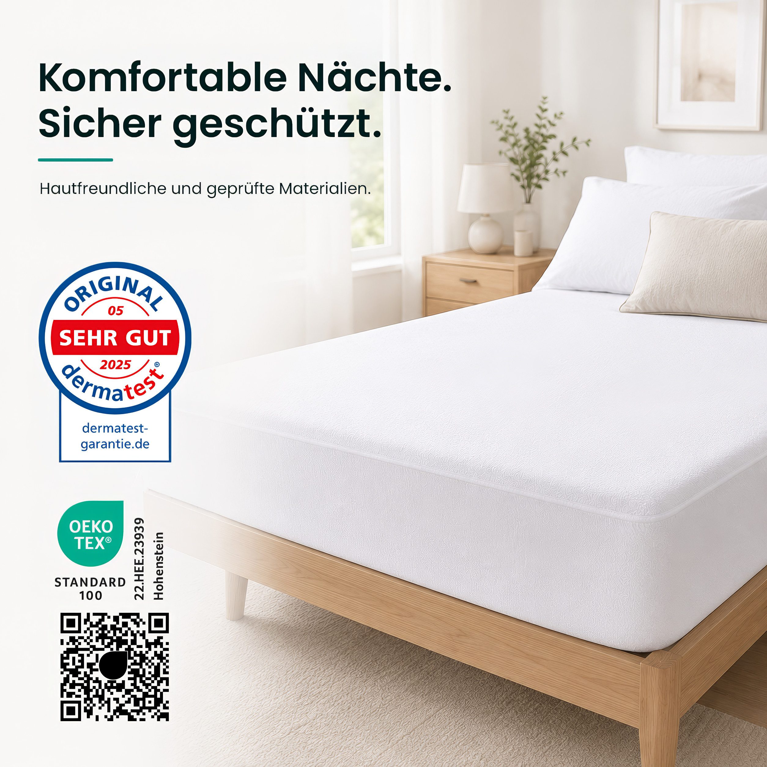 Matratzenschoner Wasserdichter, atmungsaktiver Matratzenschoner – leise & waschbar Gentle North – Bild 5 von 5