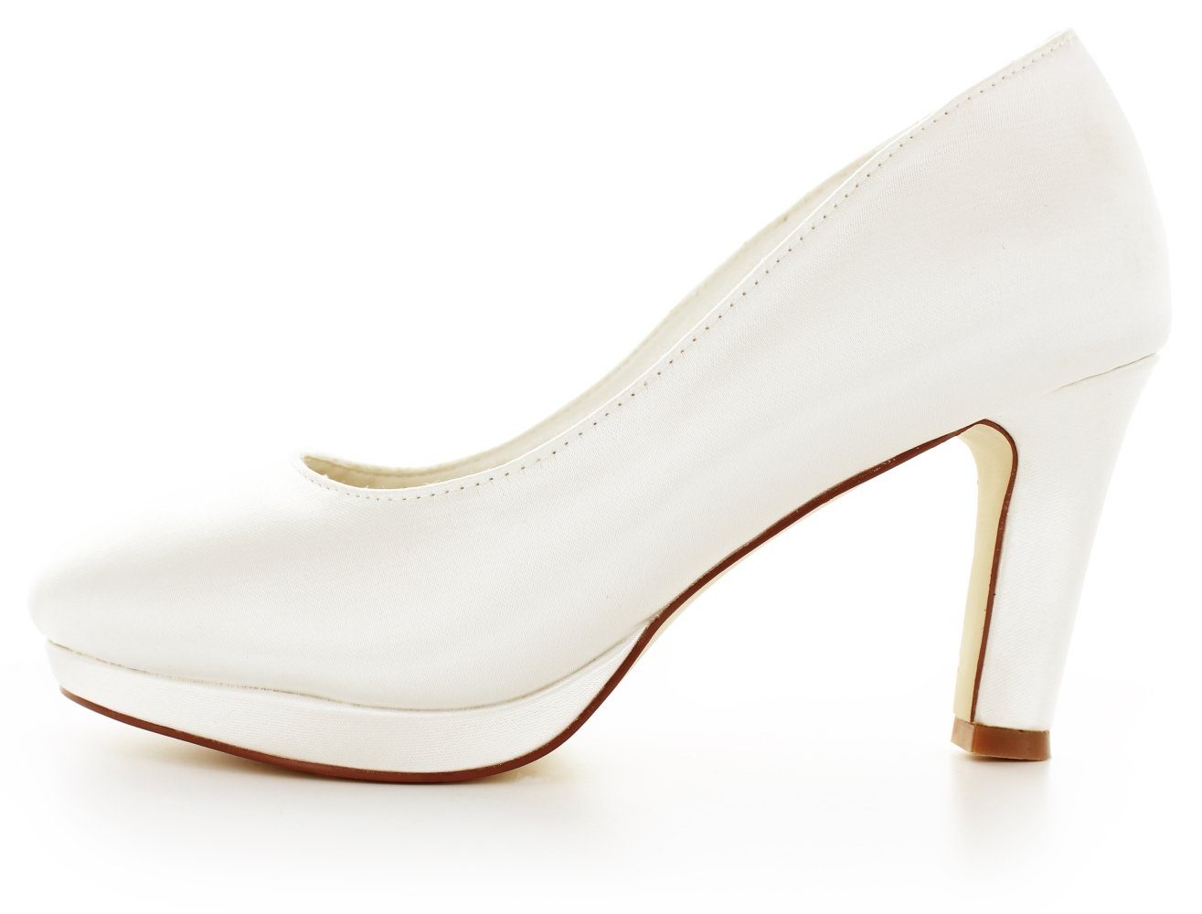 White Lady 889 ivory - einfärbbare Satin-Brautschuhe Pumps