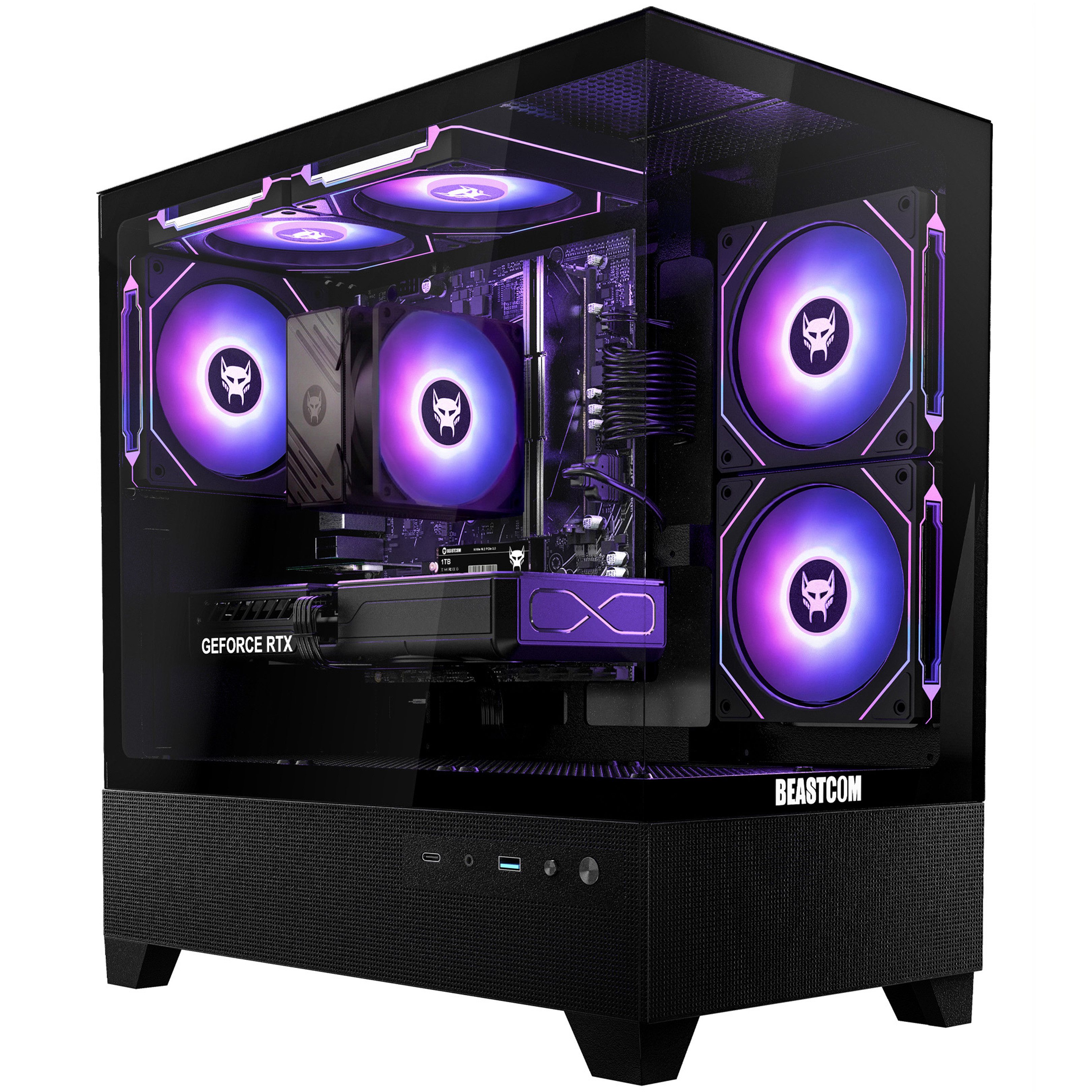 BEASTCOM Q5, Pro Gaming, Ryzen 7 5700X, RTX 5060, 32 GB RAM Gaming-PC (AMD AMD Ryzen 7 5700X, GeForce RTX 5060, 32 GB GB RAM, 1000 GB SSD, Aktive Luftkühlung)