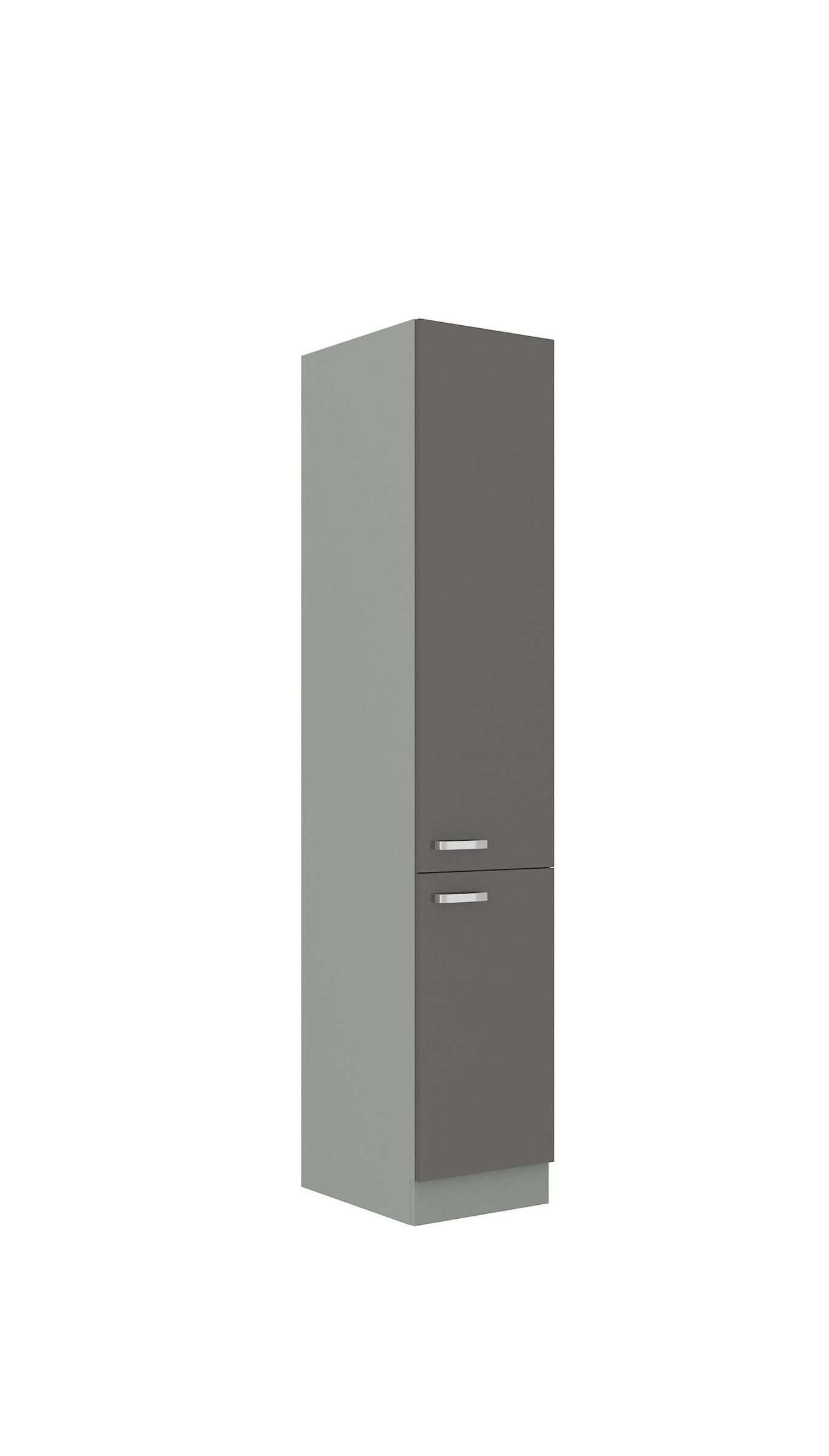 cm 60 Küchen-Preisbombe Bianca Grey Küchenblock Küche Küchenzeile Hochglanz Hochschrank Grau