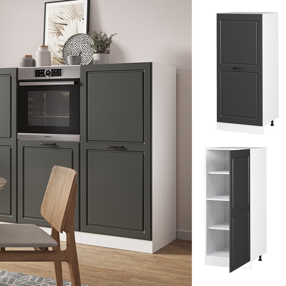 Vicco Hochschrank R-Line, Anthrazit Landhaus/Weiß, 60 günstig online kaufen