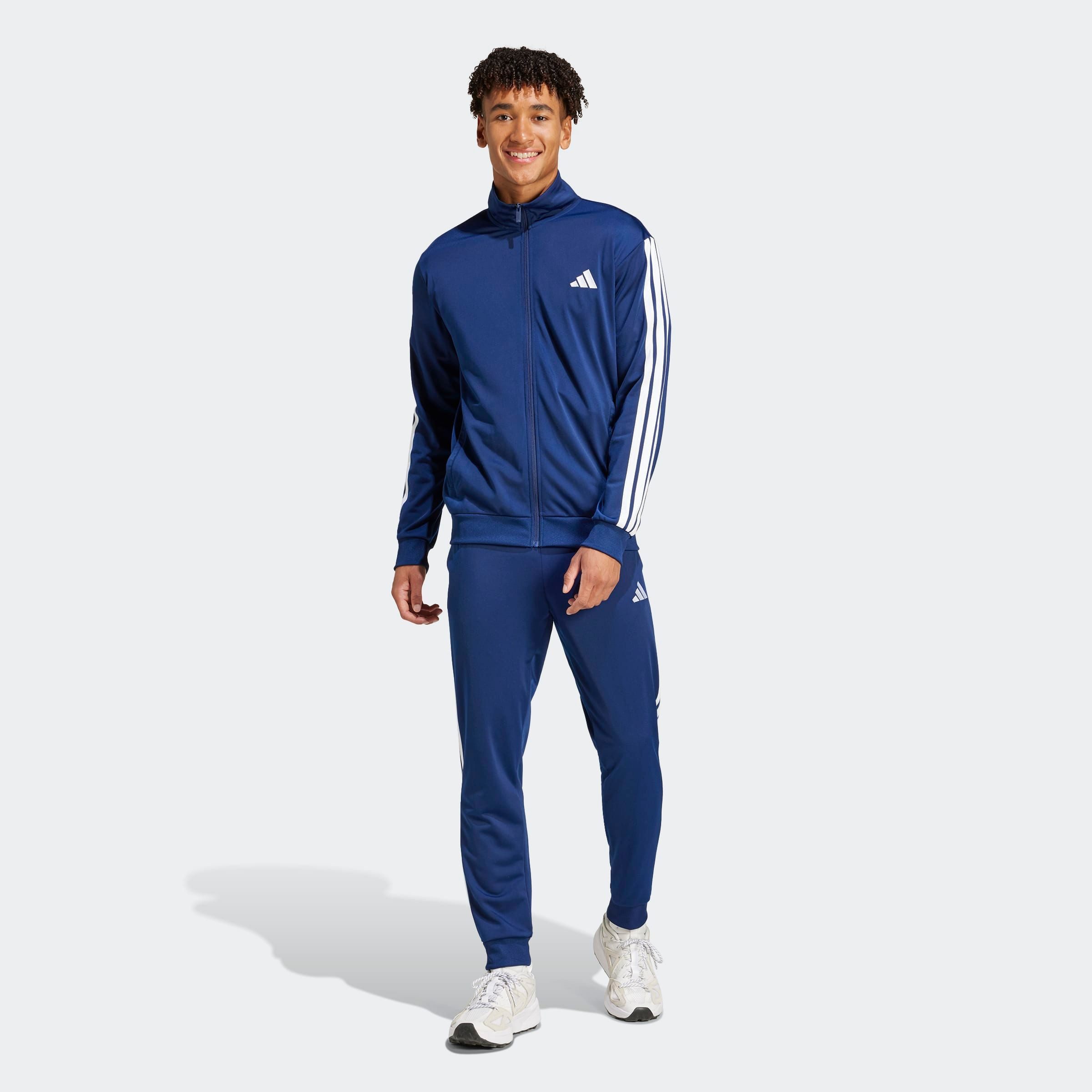 adidas Sportswear Trainingsanzug M 3S TR TT TS (2-tlg), Basic 3-Streifen Trikot