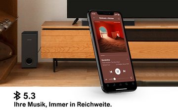 Ultimea 2.1 Surround TV Soundbar (5,25'' Tieftöner, BassMAX, Bass Verbessert PC Lautsprecher)