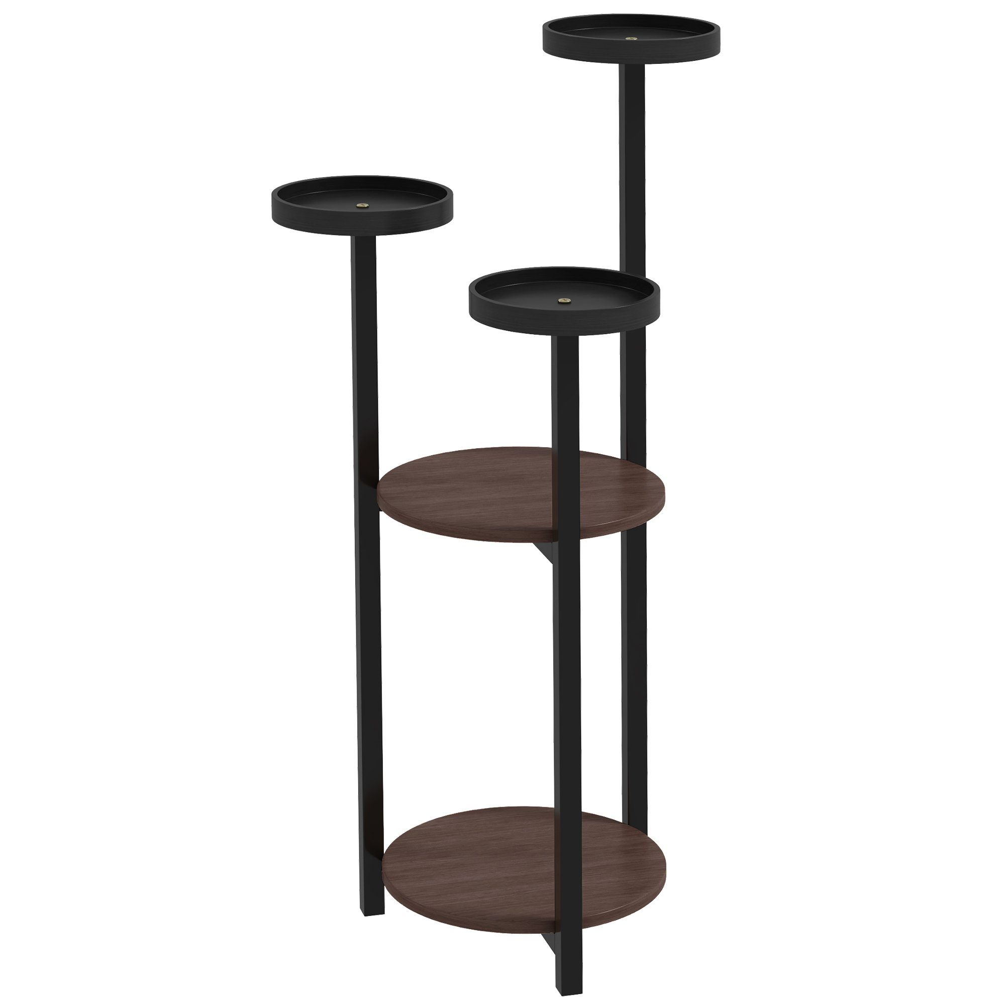 Outsunny Pflanzentreppe Pflanzenständer aus Holz, Blumenregal günstig online kaufen