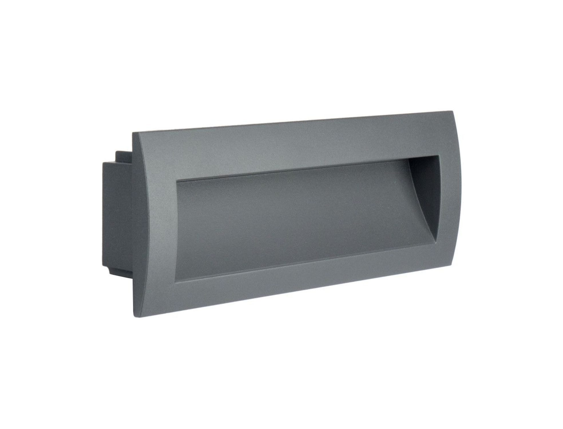 Licht-Erlebnisse Einbauleuchte HULPE, LED fest integriert, LED Aluminium IP65 Anthrazit länglich 3000/4500/6500 K 310 lm Modern