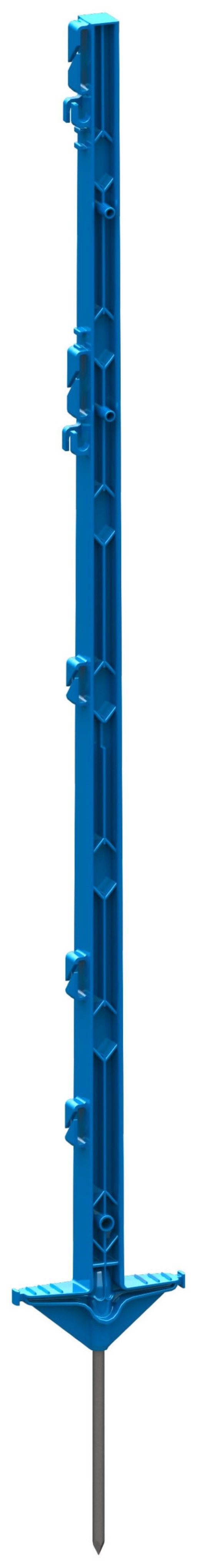 Kerbl Weidenzaun Vollkunststoffpfahl 105 cm blau, Doppeltritt 5X