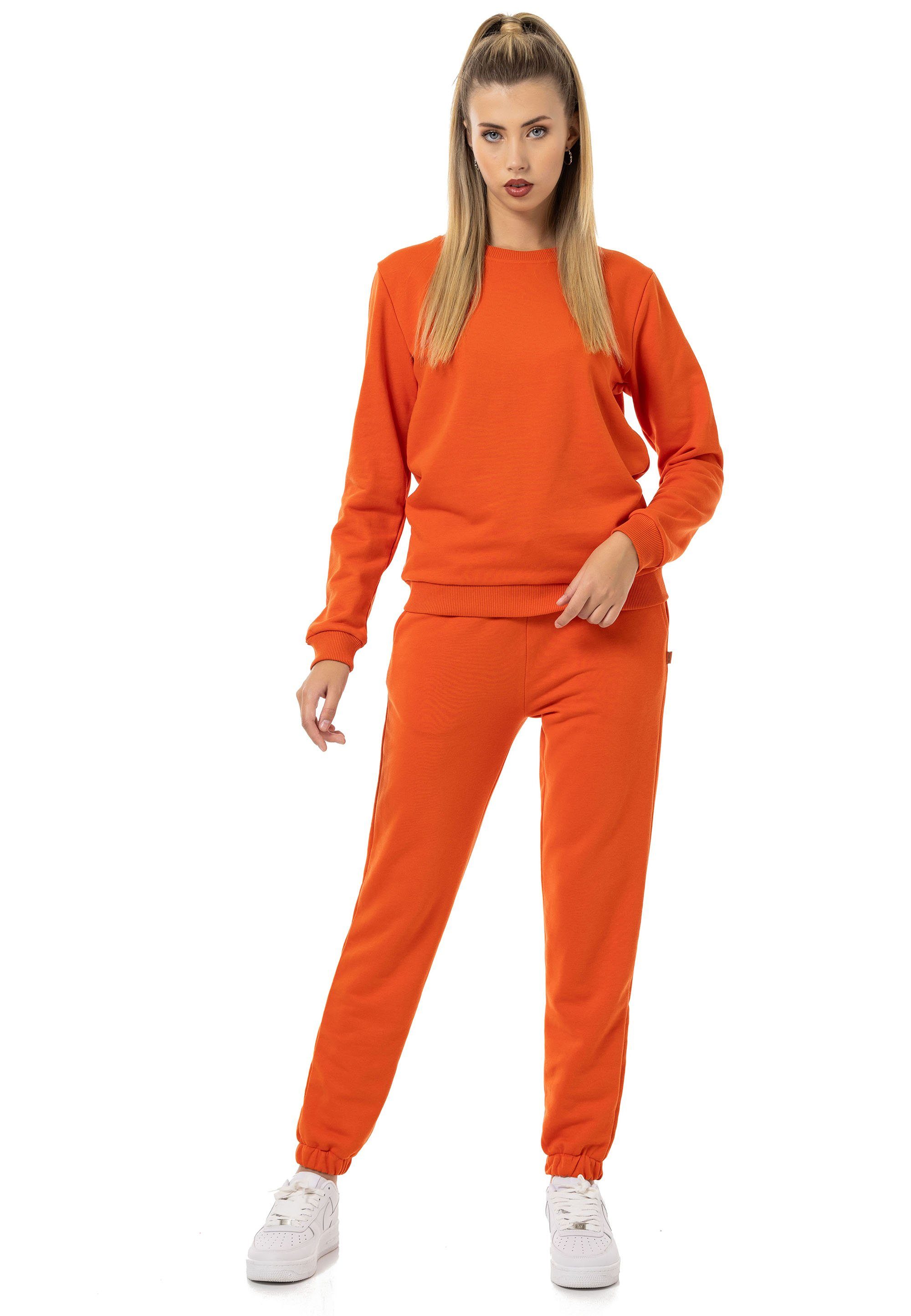 RedBridge Jogginganzug Sweatshirt mit Sweatpant Premium Basic (Set, 2-tlg)