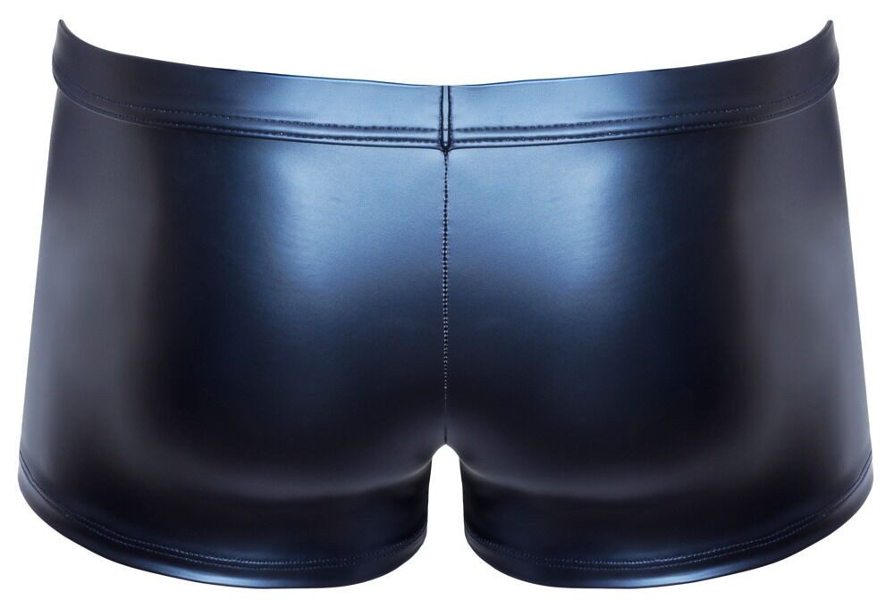 NEK Boxershorts Blaue Boxershorts im trendigen Metallic-Mattlook mit Reißverschluss (1-St) Eng & körperbetont – Bild 5 von 5