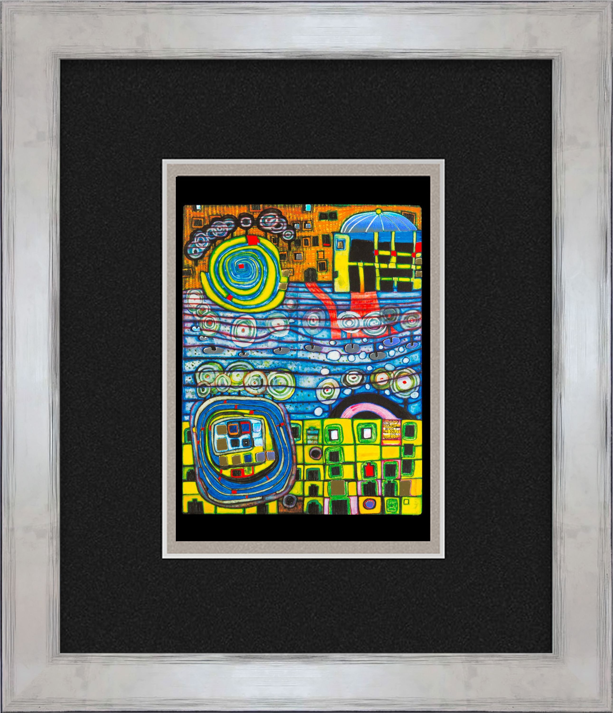 artissimo Bild mit Rahmen Hundertwasser Poster gerahmt 30x35cm / Bild mit R günstig online kaufen