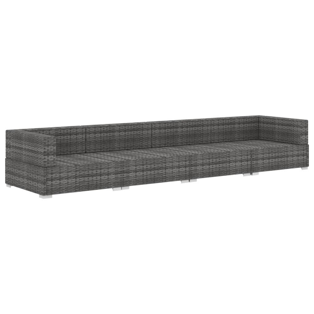 vidaXL Gartenlounge-Set 4-tlg. Garten-Sofagarnitur mit Auflagen günstig online kaufen