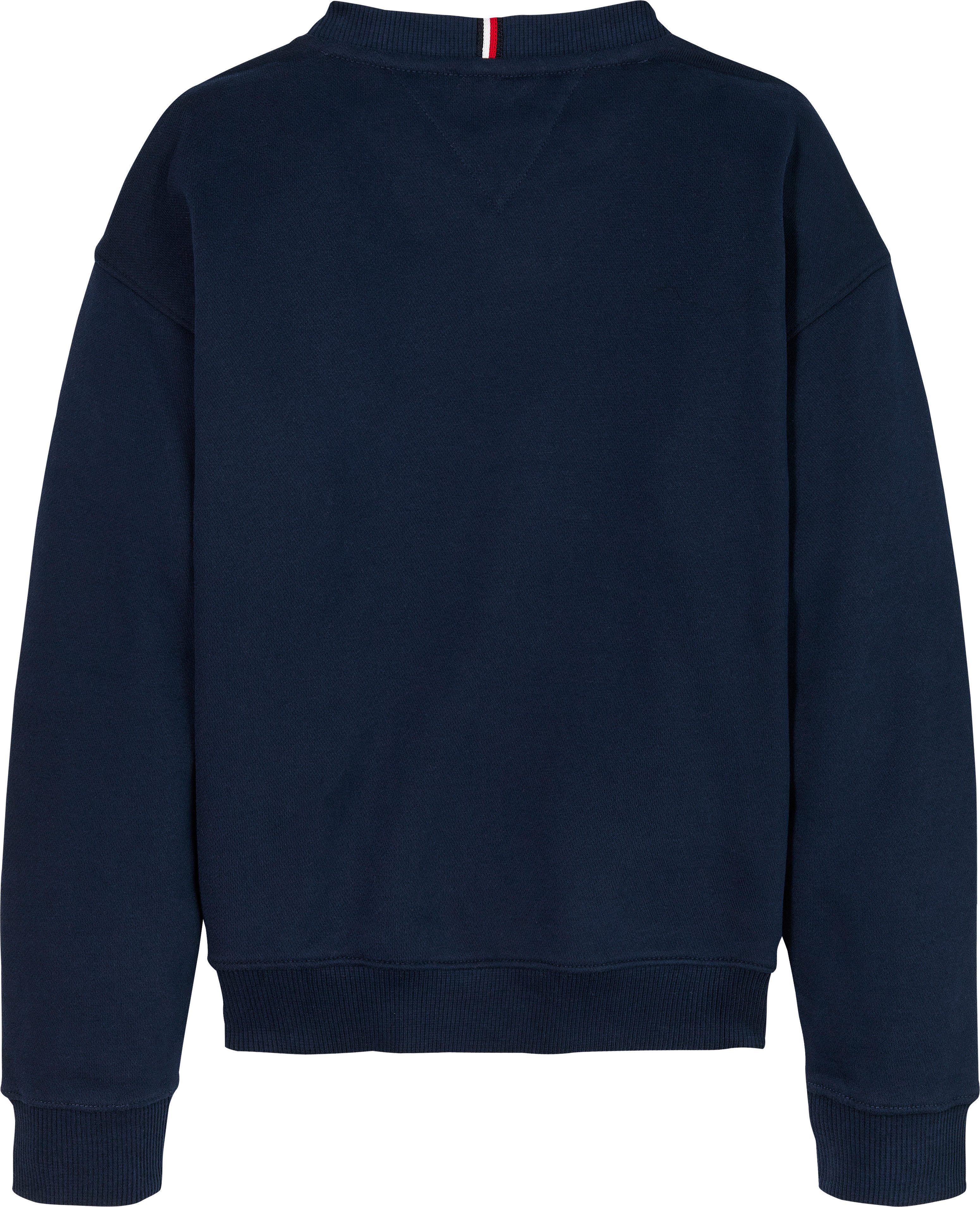 Tommy Hilfiger Sweatshirt MINI CORP C-NECK SWEATSHIRT für Kinder bis 16 Jahre, mit Logo-Stickerei