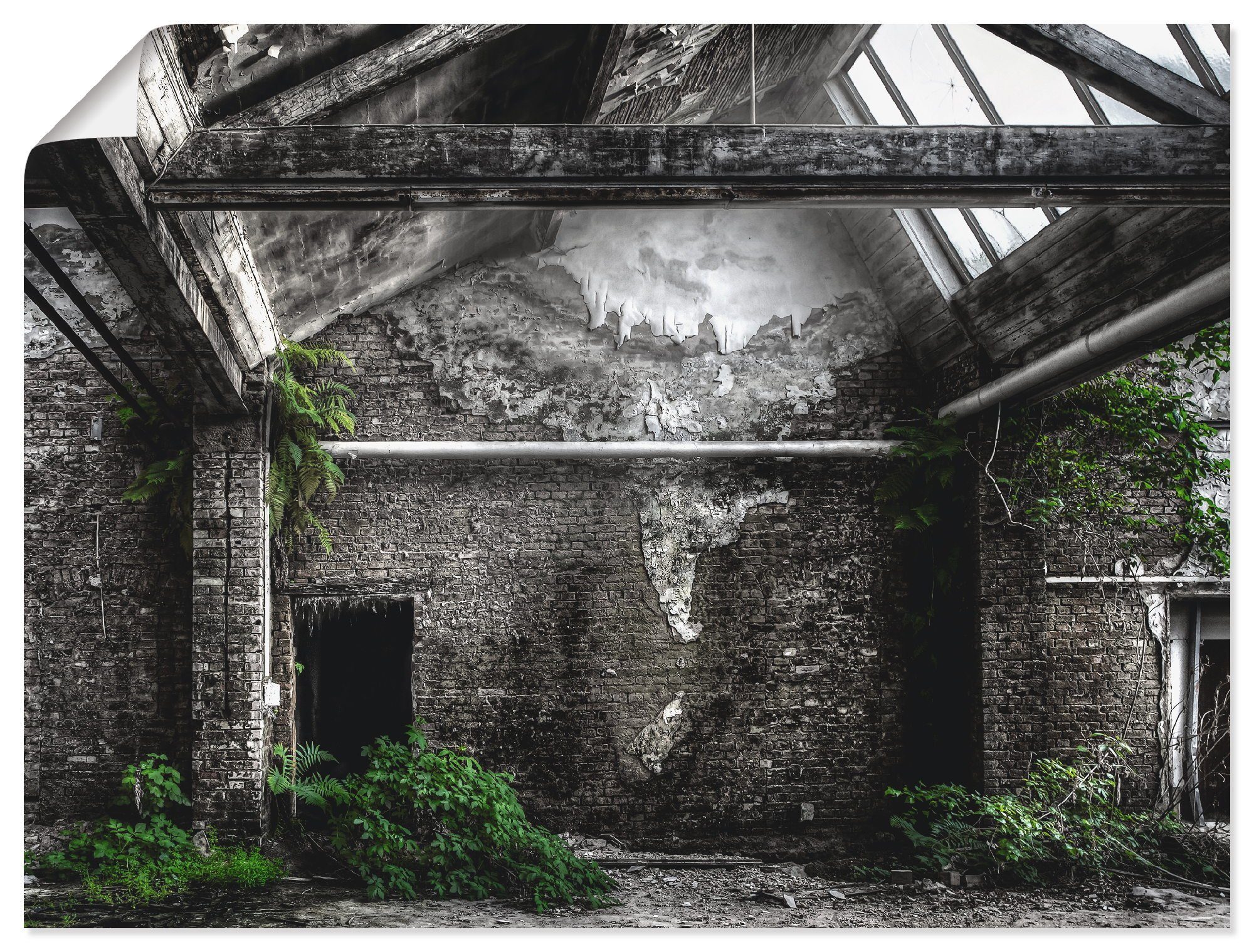 Artland Poster Lost Place - alte Fabrik, Architektonische Elemente (1 St), ohne Rahmen