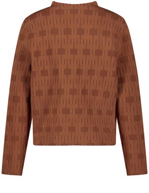 GERRY WEBER Sweatshirt Pullover mit kurzem Stehkragen und Jacquard-Muster