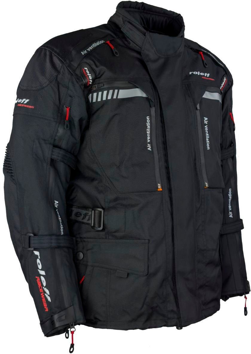 optimale Belüftung roleff Enduro Motorradjacke mit Protektoren,