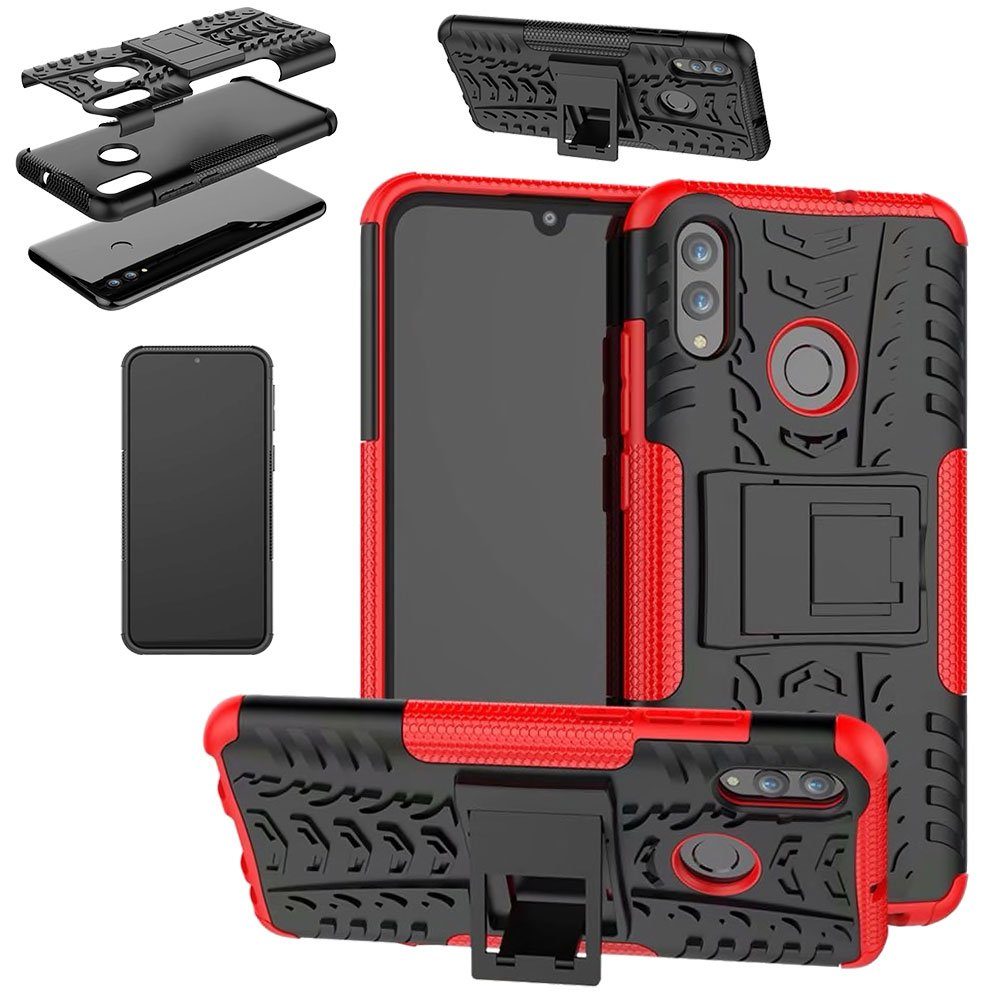 Wigento Smartphone-Hülle »Für Samsung Galaxy A50 A505F / A30s A307F Hybrid  Case 2teilig Outdoor Rot Tasche Hülle Cover Schutz« online kaufen | OTTO